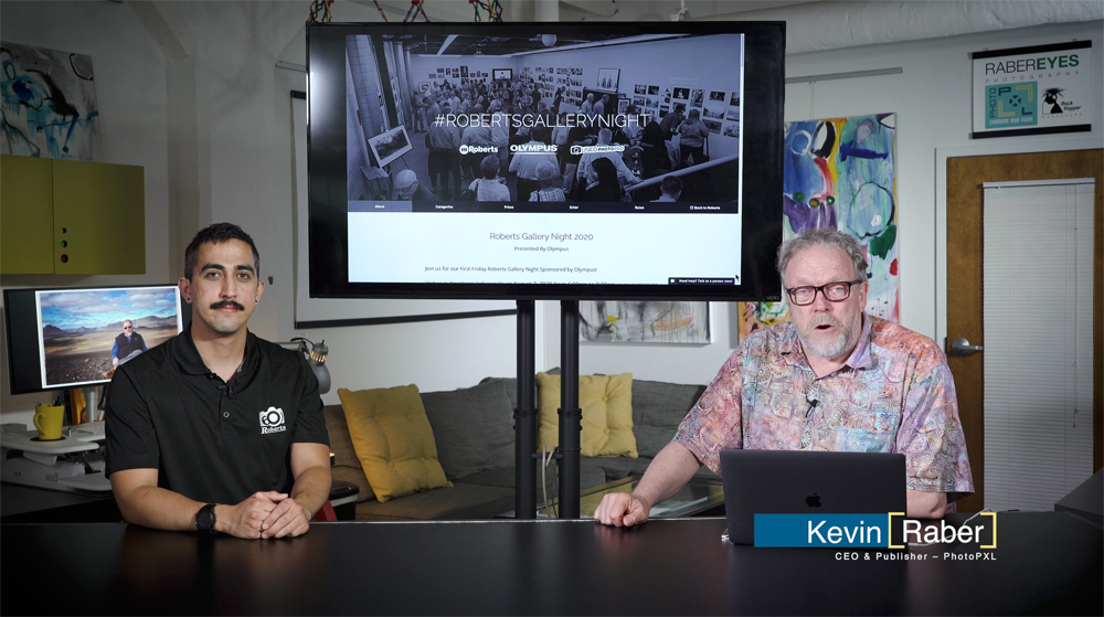 Jaun Flores and Kevin Raber host the Roberts Gallery Night virtual presentation