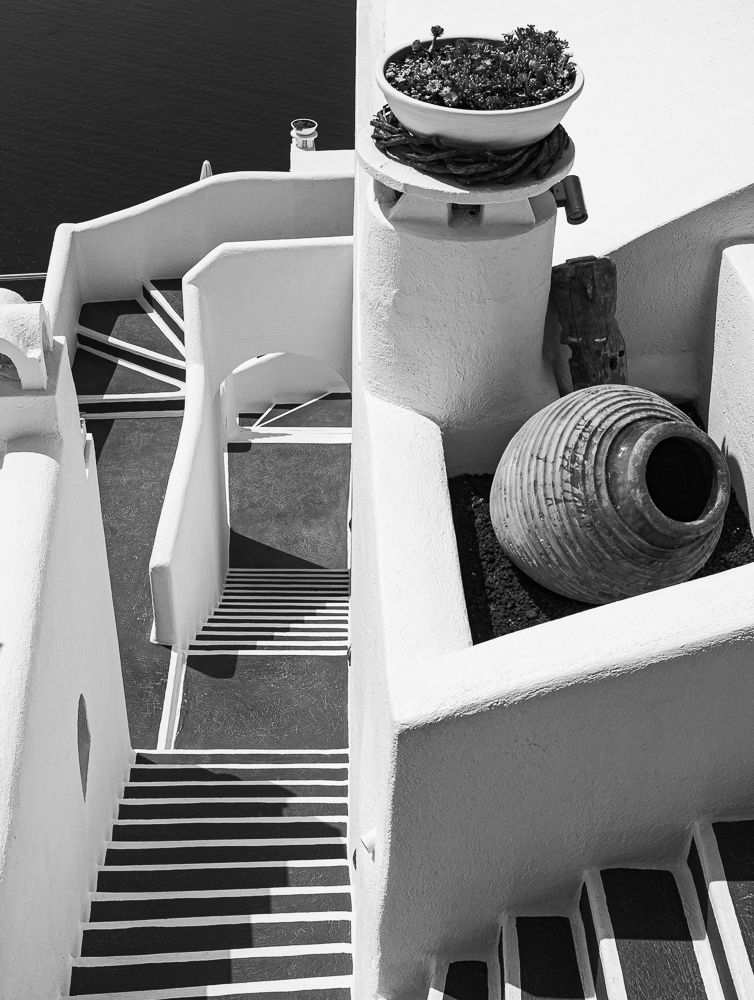Graphic Perspective of a Santorini Home