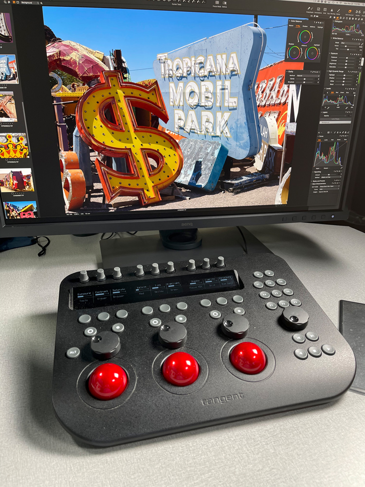 Tangent Wave 2 in front of my iPac Pro ready for editing