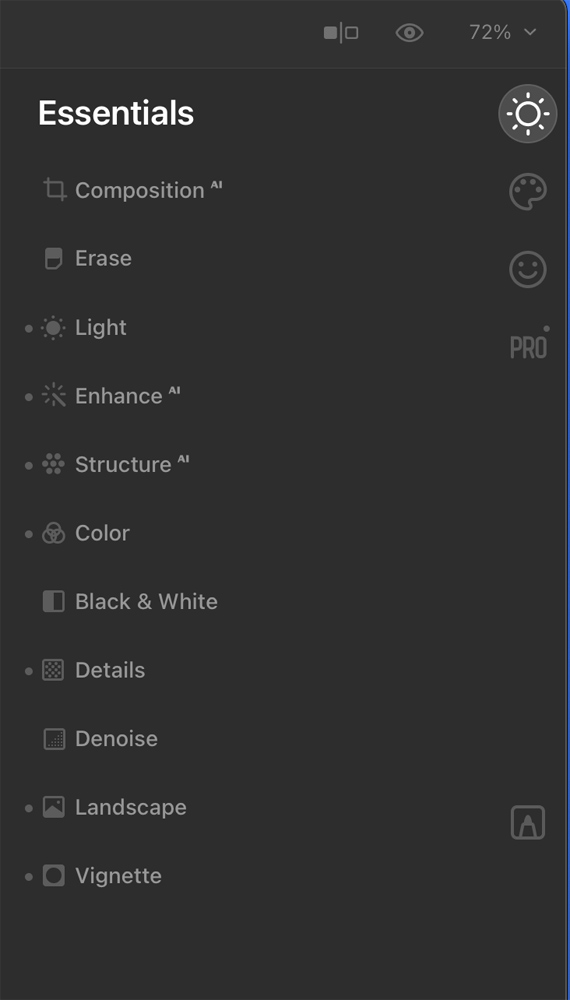 The Essentials Tool Bar