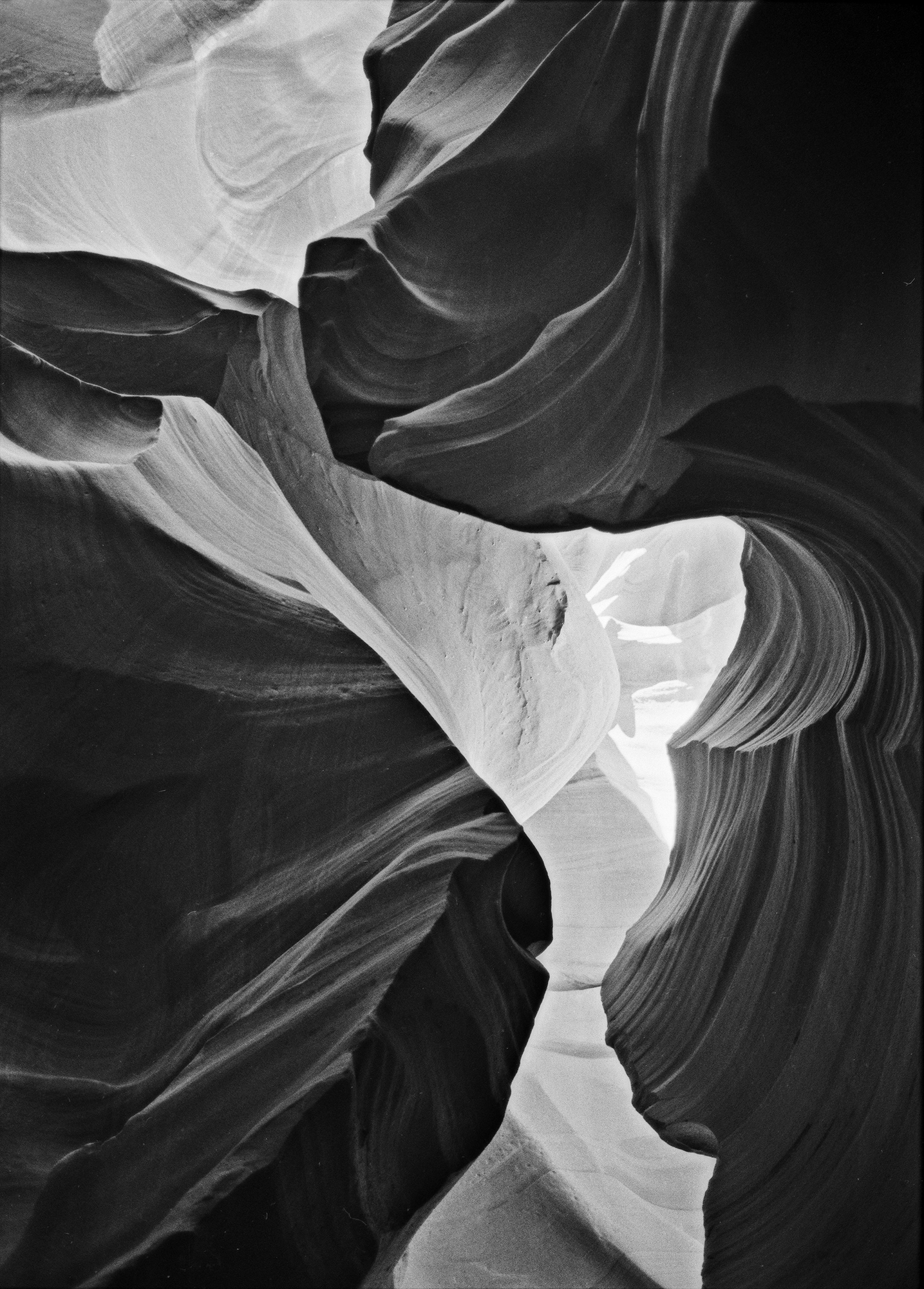 The first photograph of Lower Antelope Canyon