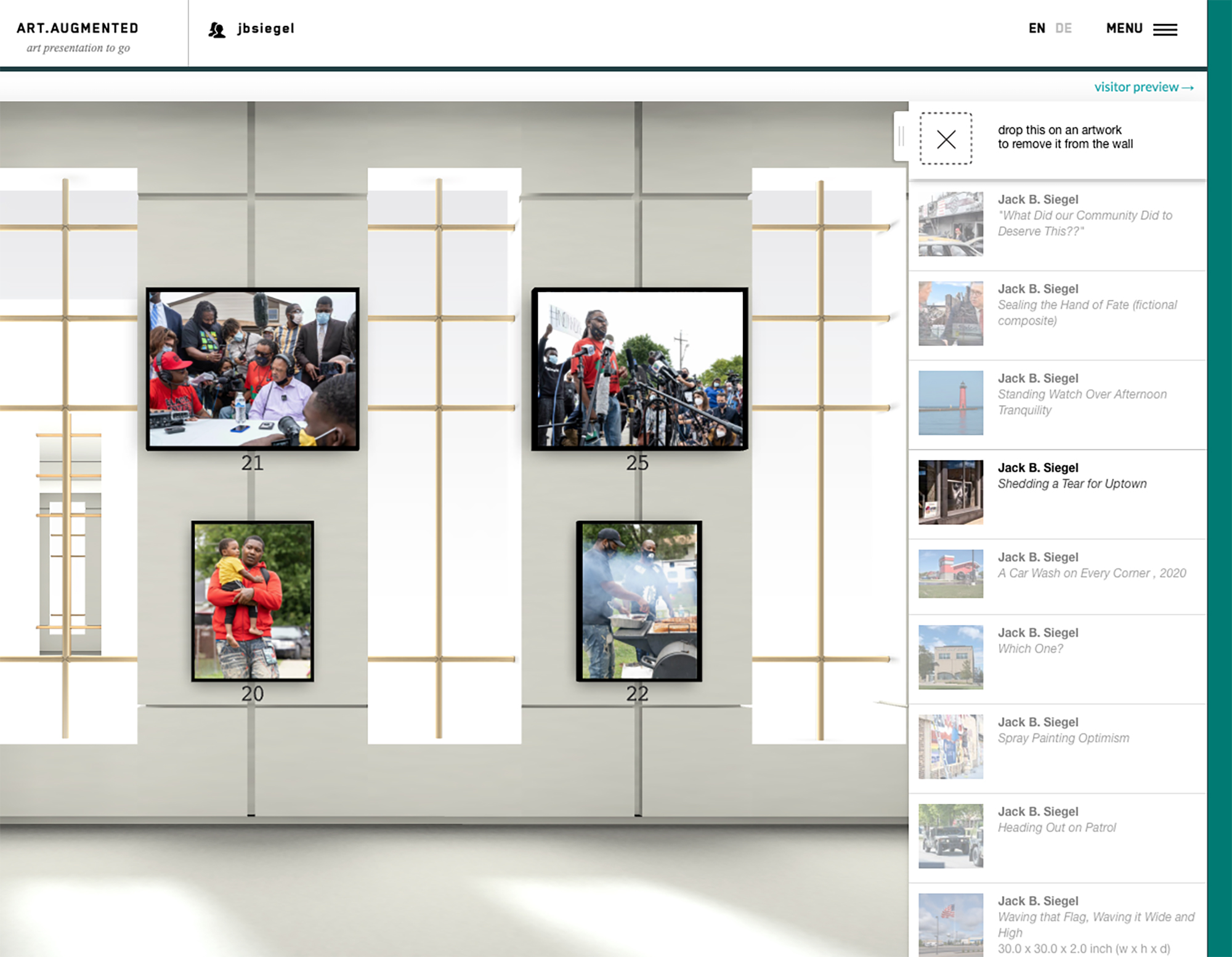 In Edit Mode, Drag an Image to One of the Numbered Positions