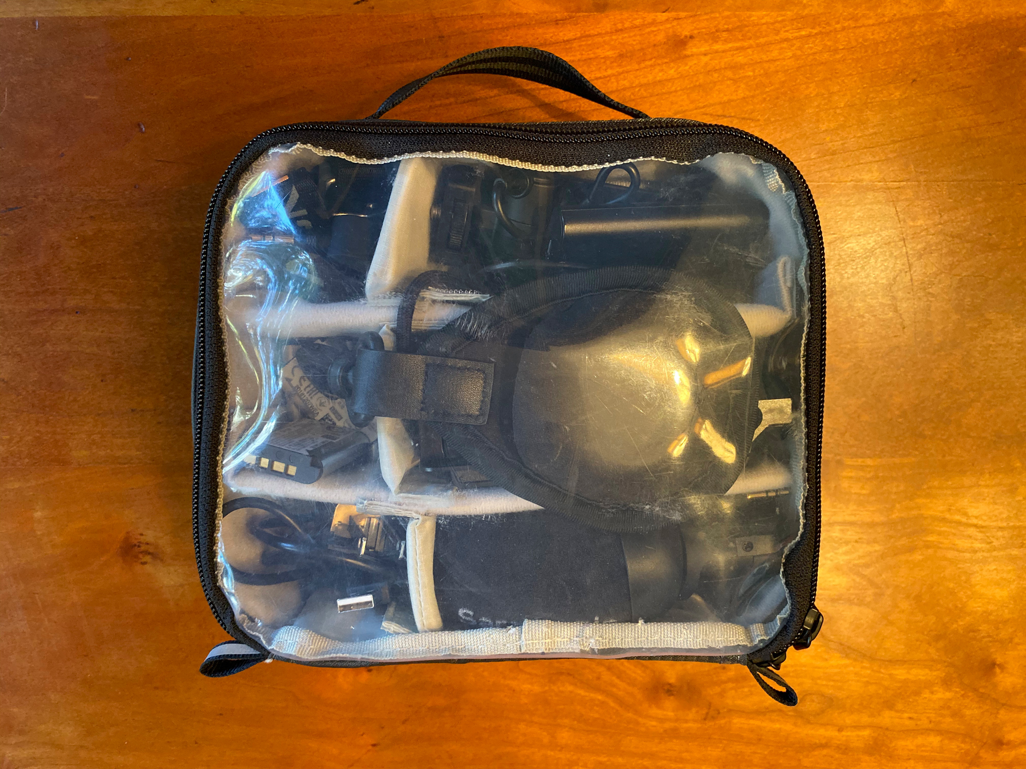 All the gear shown in the photo below easily fits into this case. Makes it simple to grab and go.
