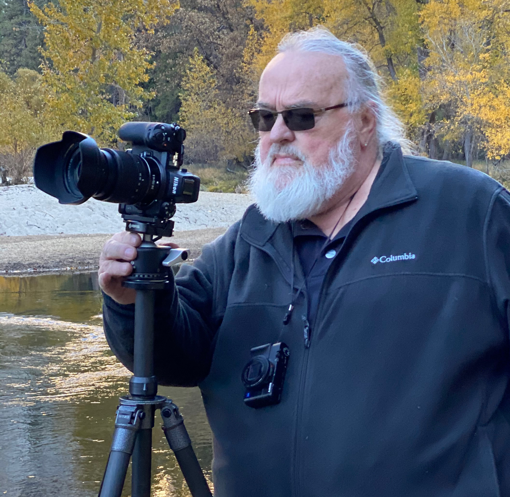 Jeff Schewe with his Sony RX100 vii that is always hanging from his neck