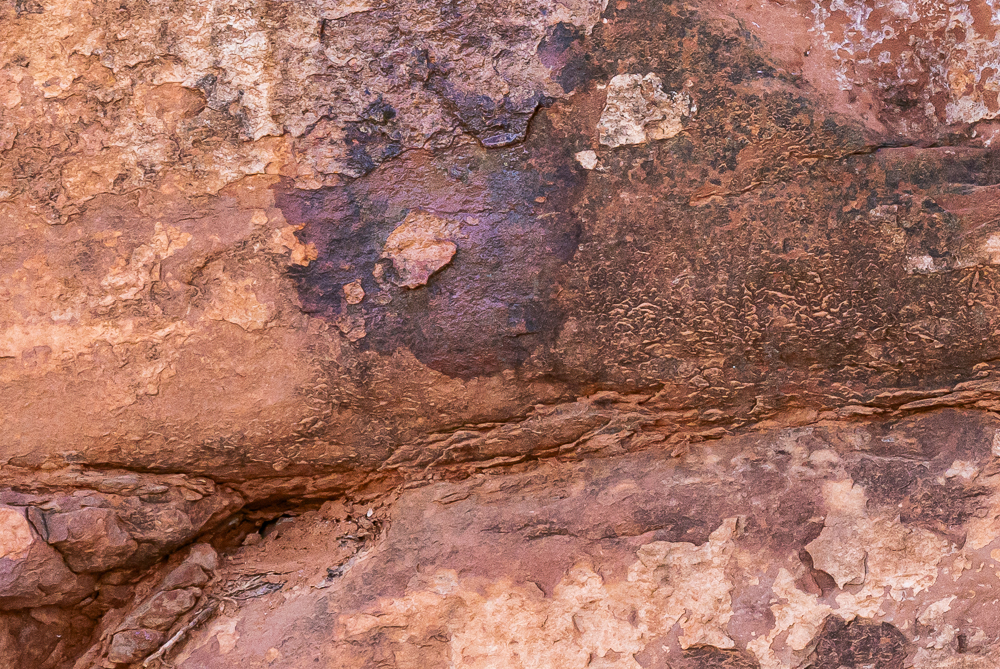 100% cut A of “Red Rockface After a Snowfall