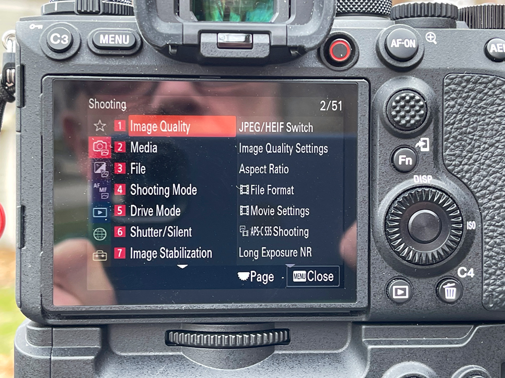 The NEW Sony menu system is a lot easier to use