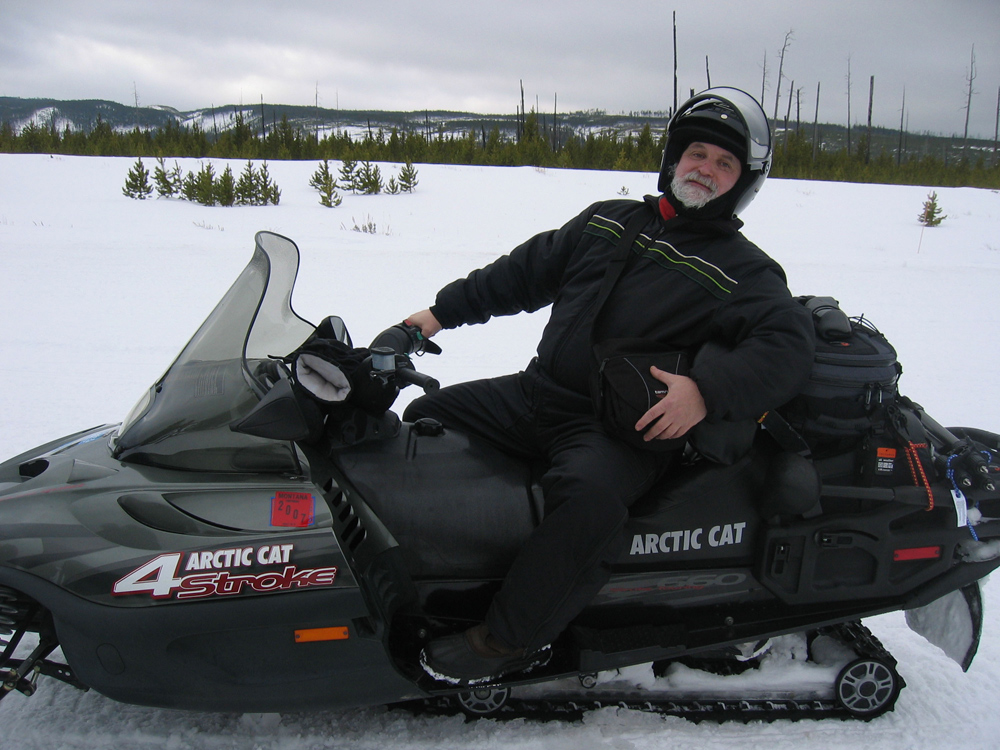 He knows how to drive snowmobiles