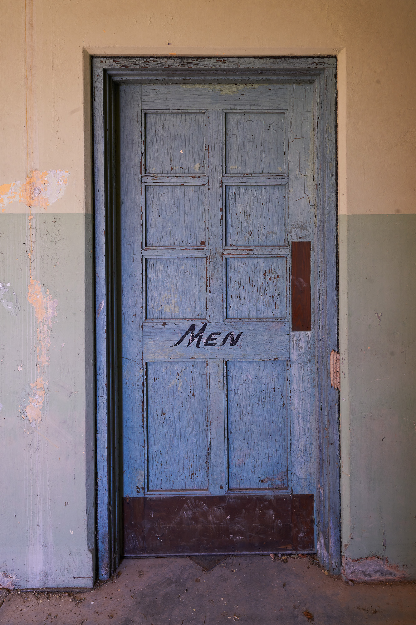 The men's room. It was strange, there was no women's room in the building