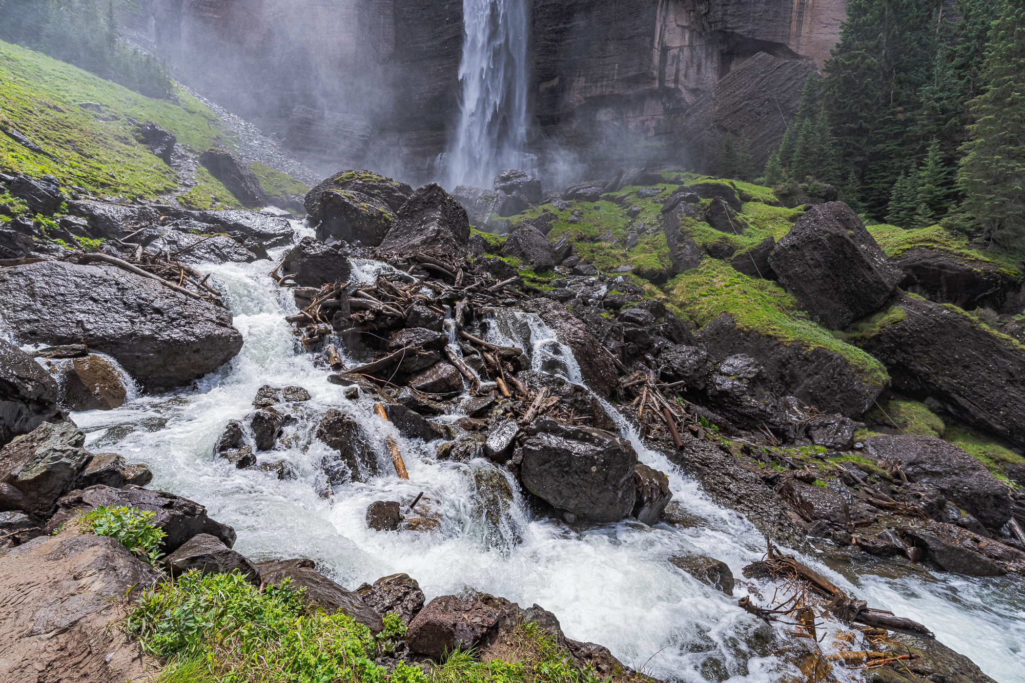 Bridal Veil Falls & Creek, Telluride, CO