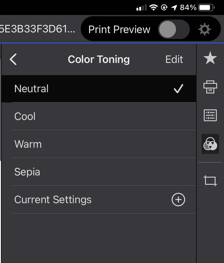 Color toning