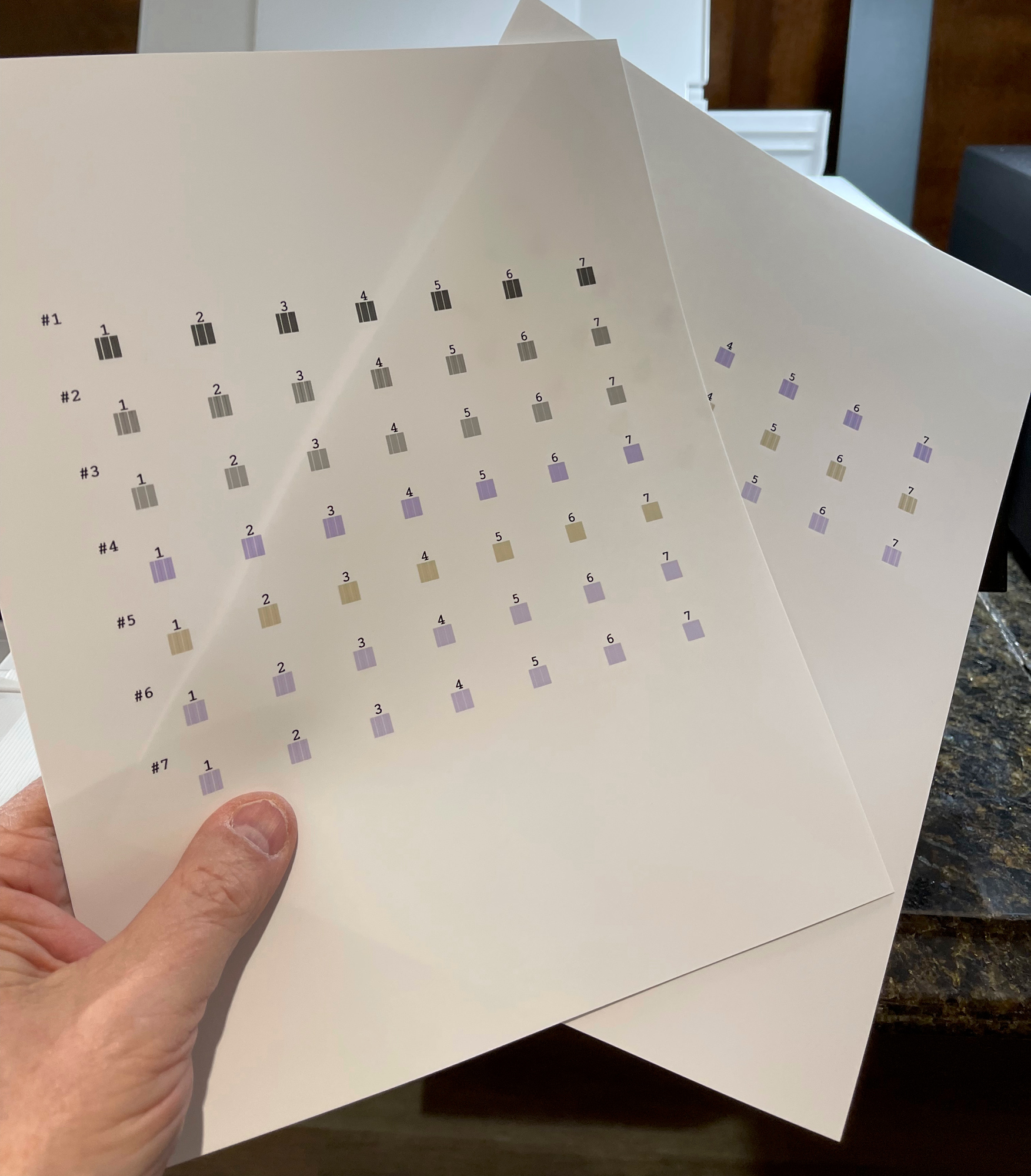 These are what the head alignment sheets look like. You just follow the instructions. everything else is automatic.