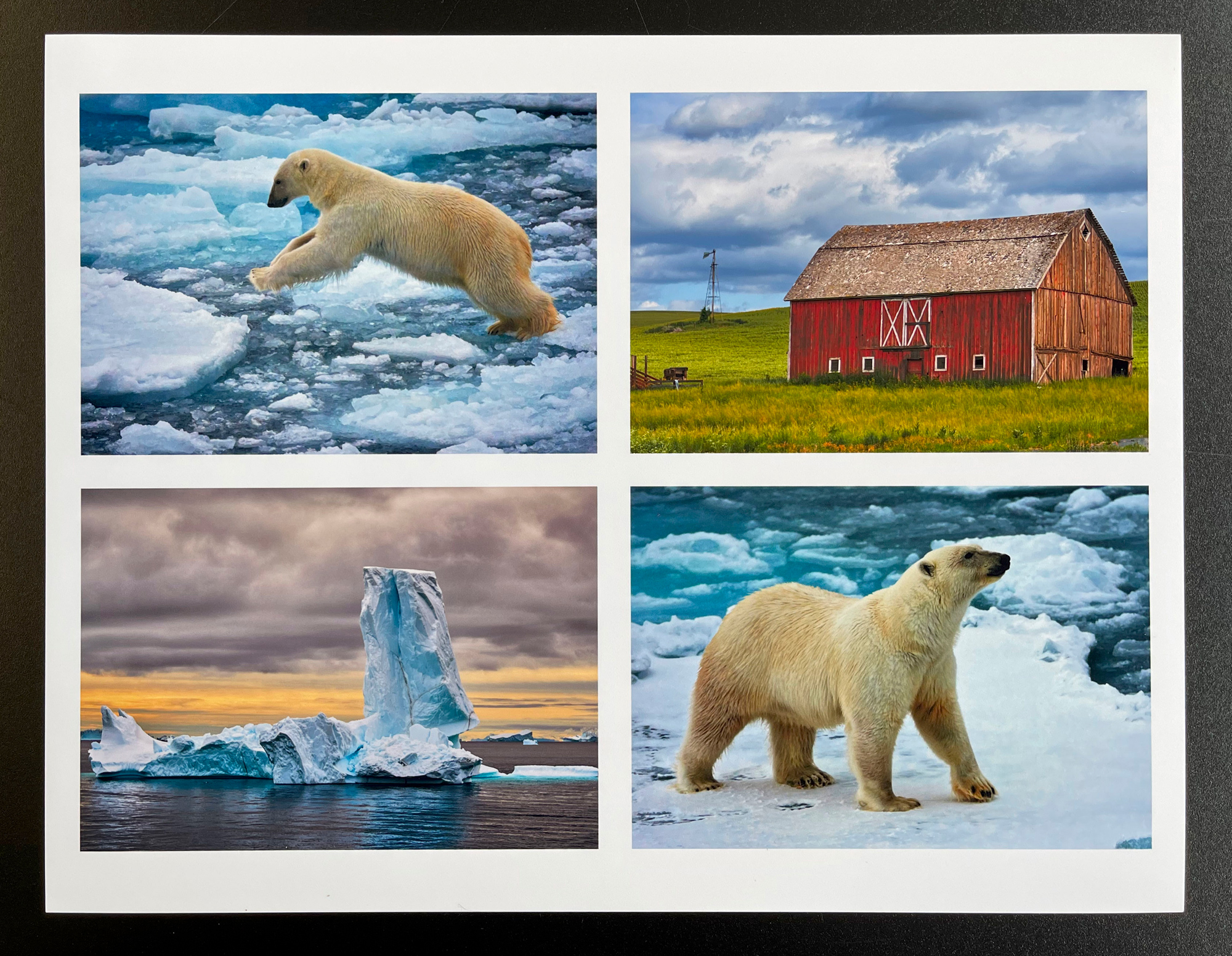 Photo package templates that are printed directly from the control panel
