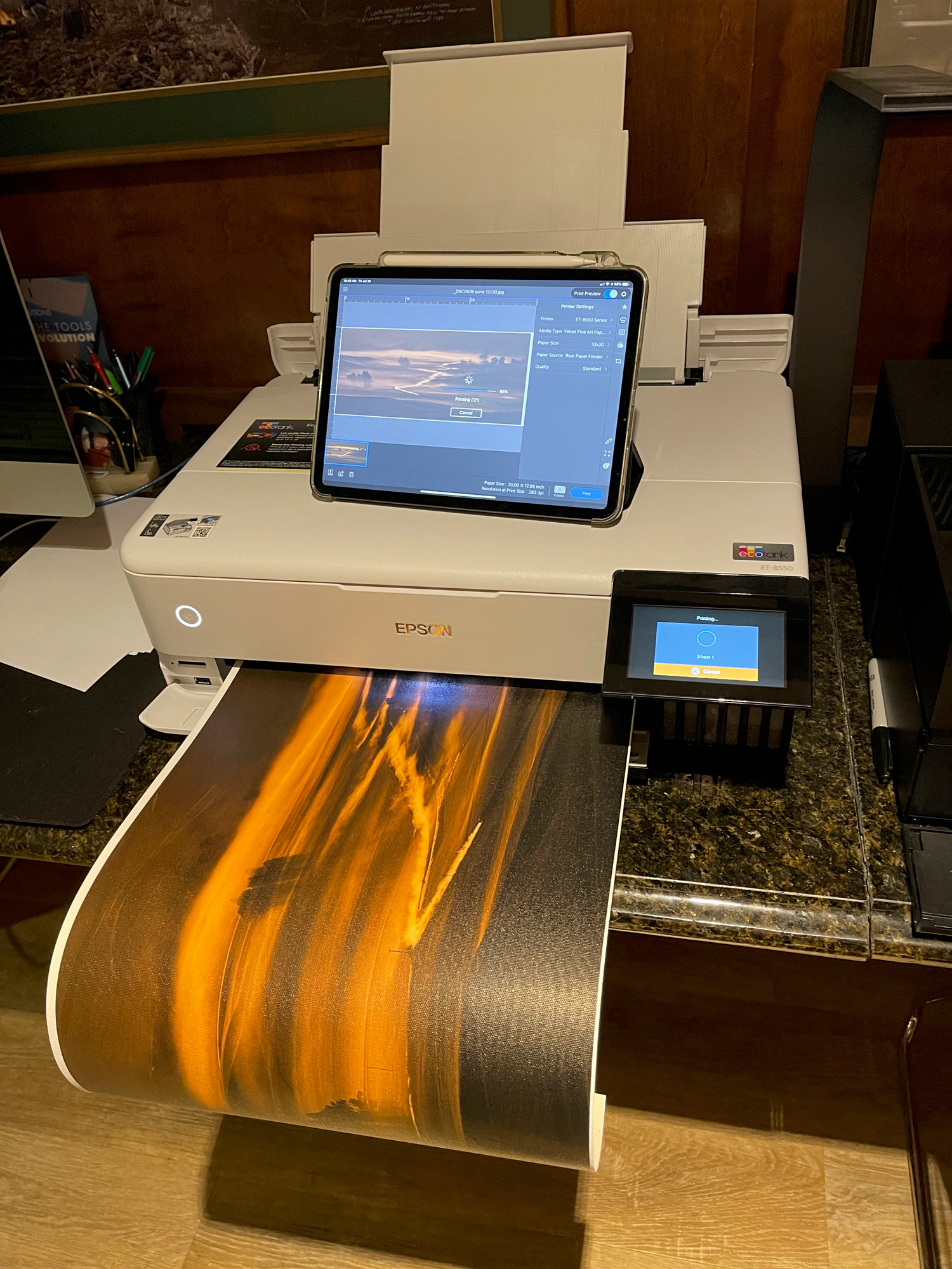 I printed this from the EPL app on the iPad. I also did it once from the MAC too. The iPadad app is so easy to work with. You can see what the print looks like as well as the EPL on the iPad.