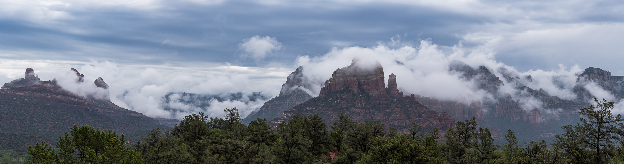 “Monsoon Clouds Over the Mogollon Rim”, 1st edit