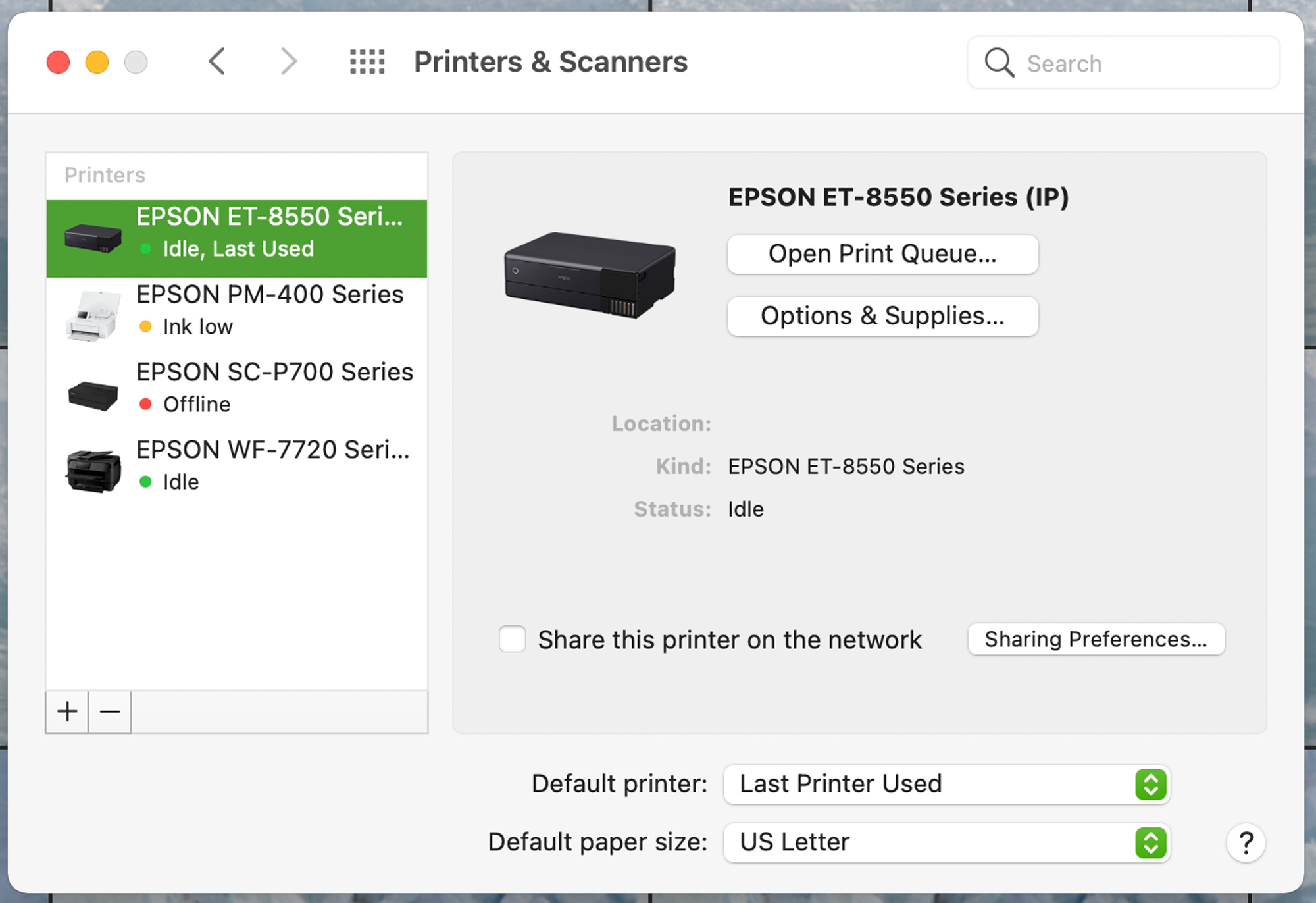 On the MAC you want to make sure not to use the AirPrint version