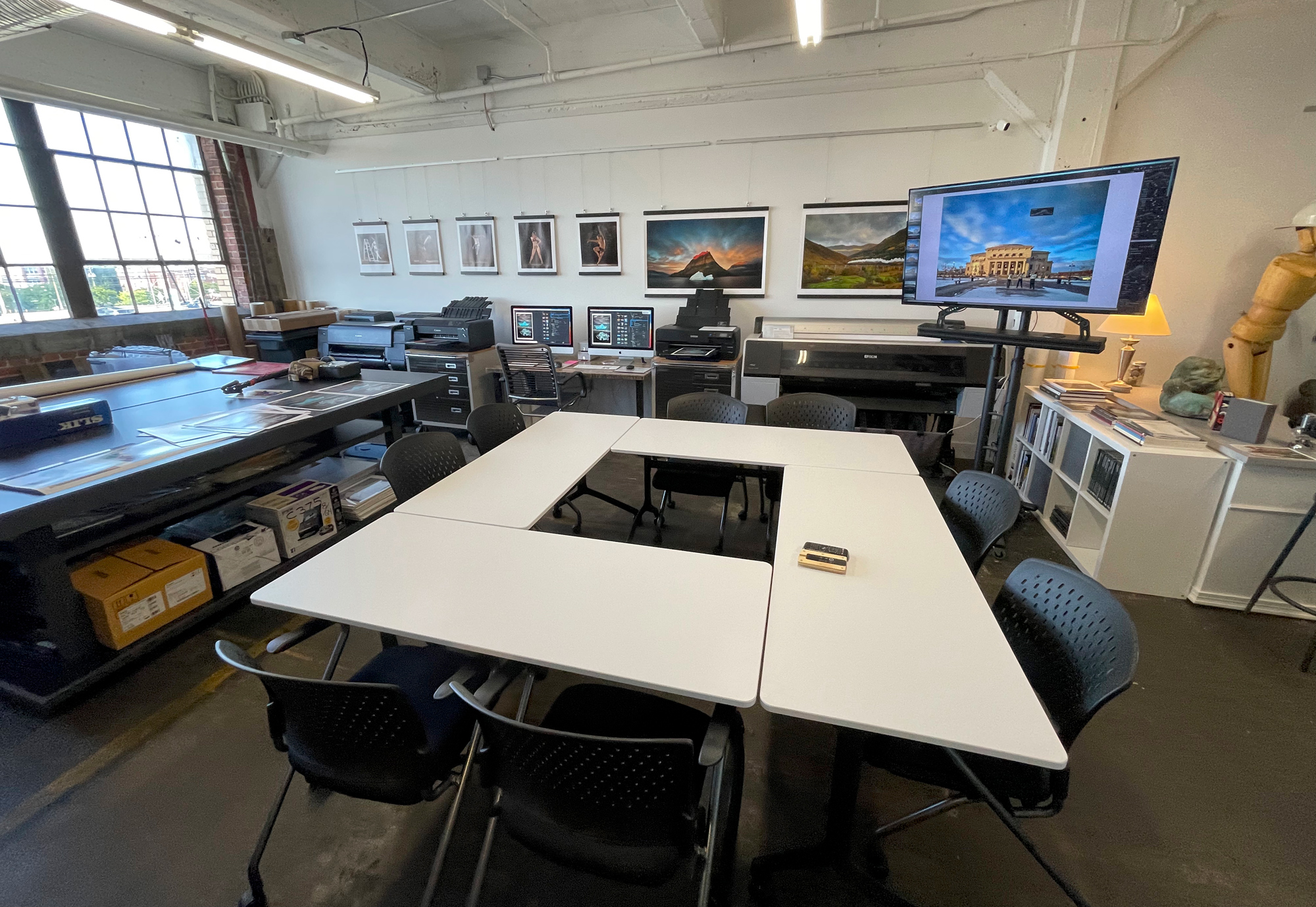 Our classroom tables can be configured in a few ways