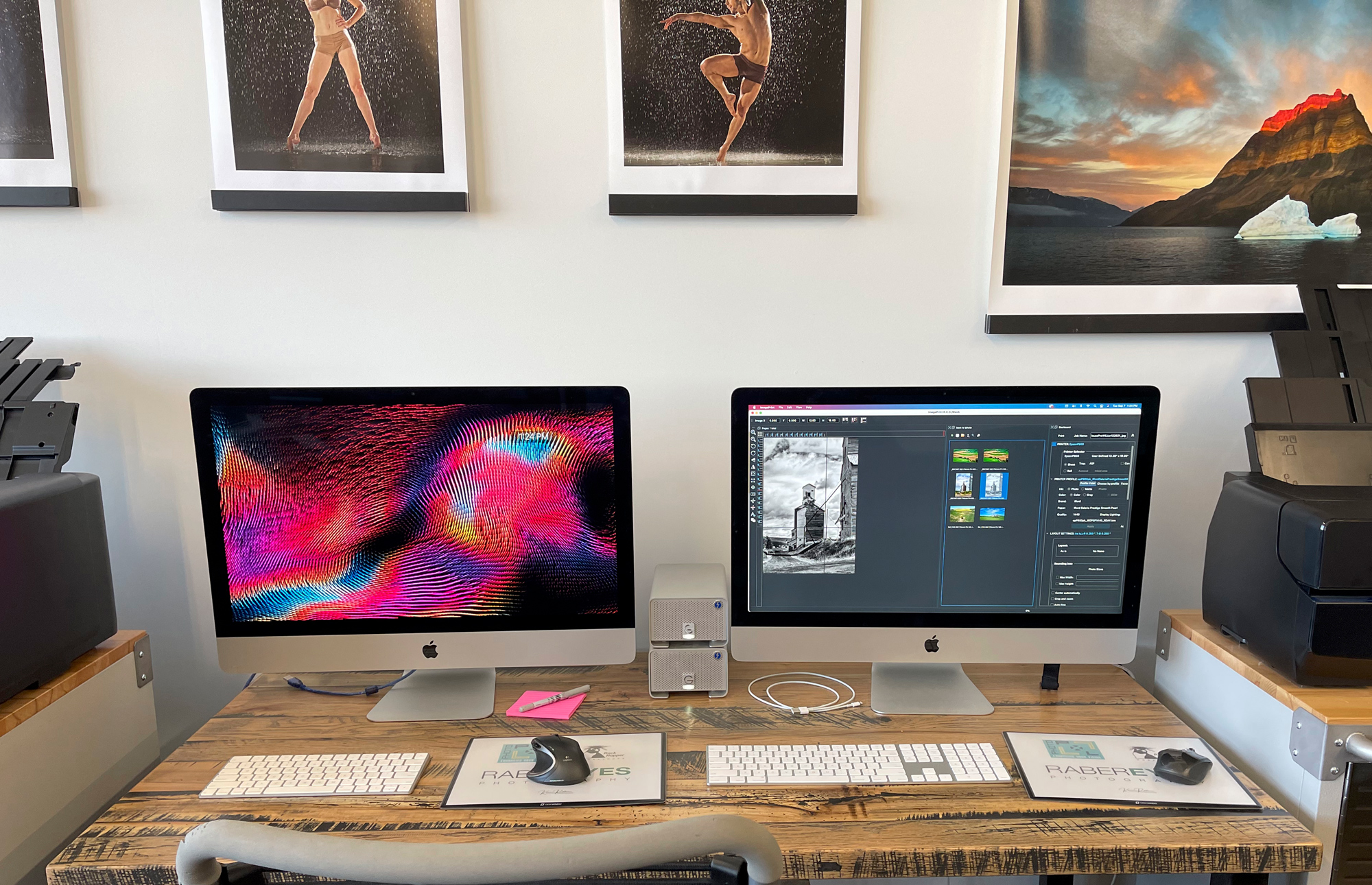These computer each drive a set of Epson and Canon printers using ImagePrint software