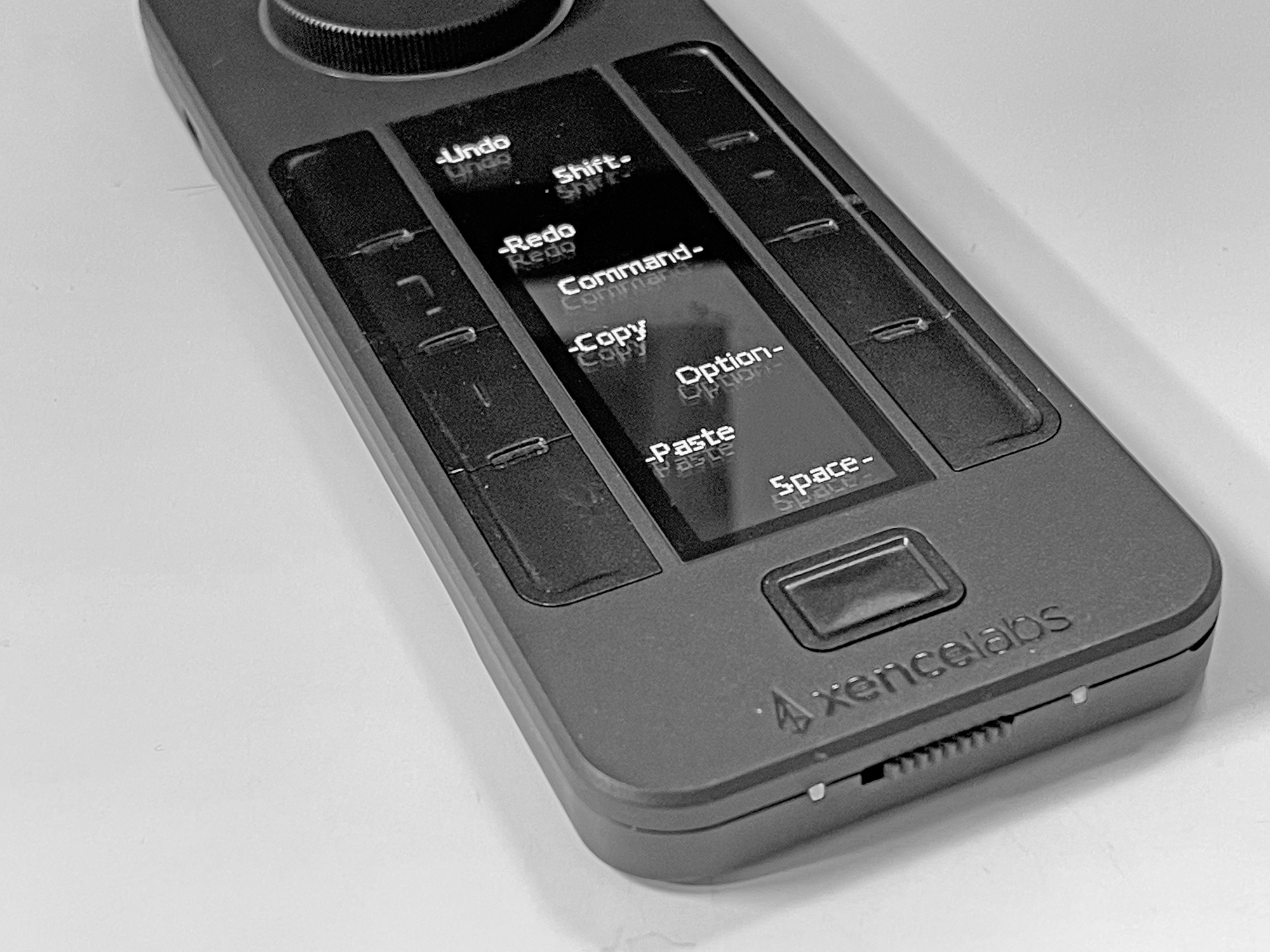This is the remote with controls set for the buttons. I use the wheel for zooming.