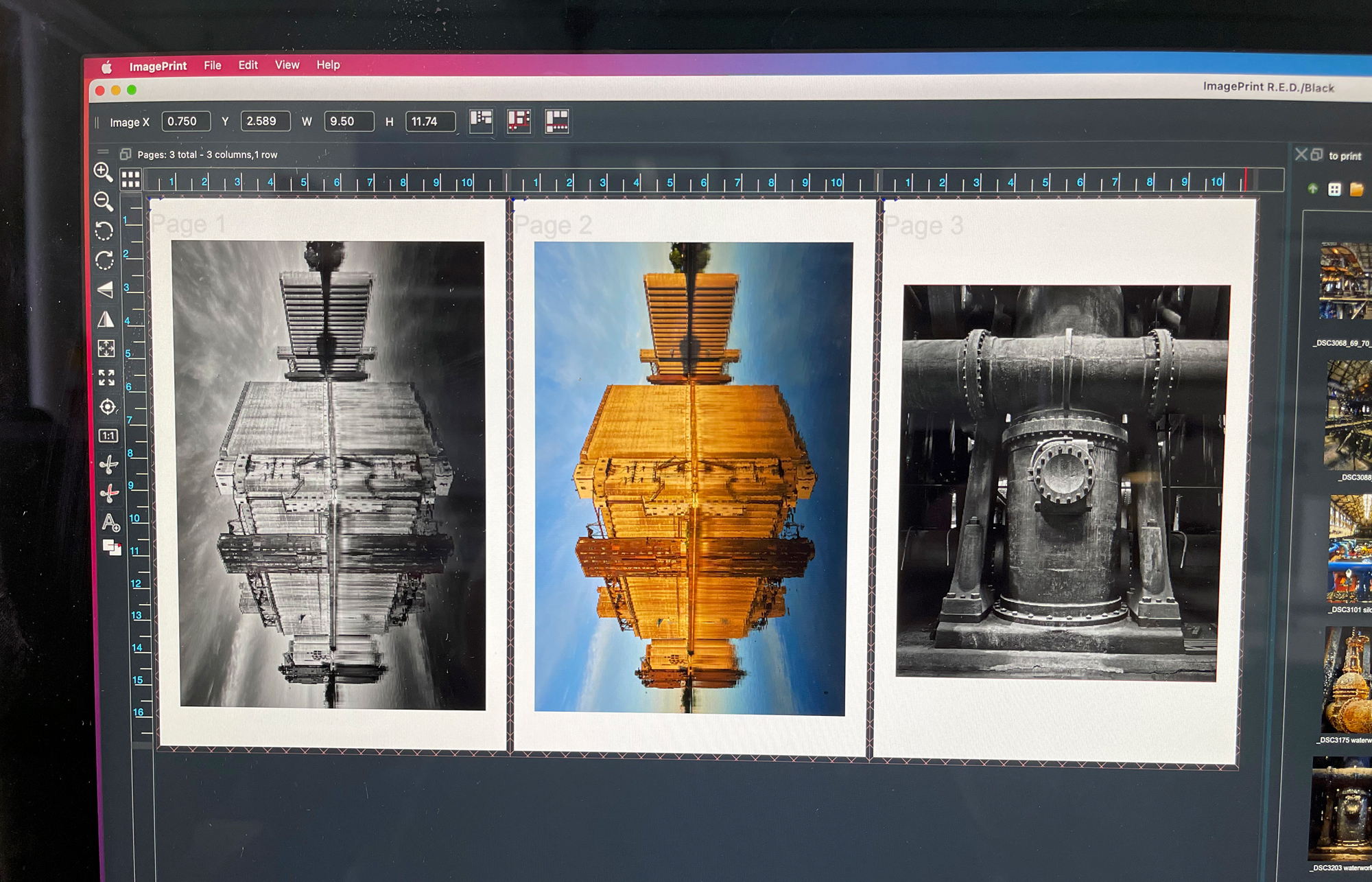 Imageprint layout of multiple pages