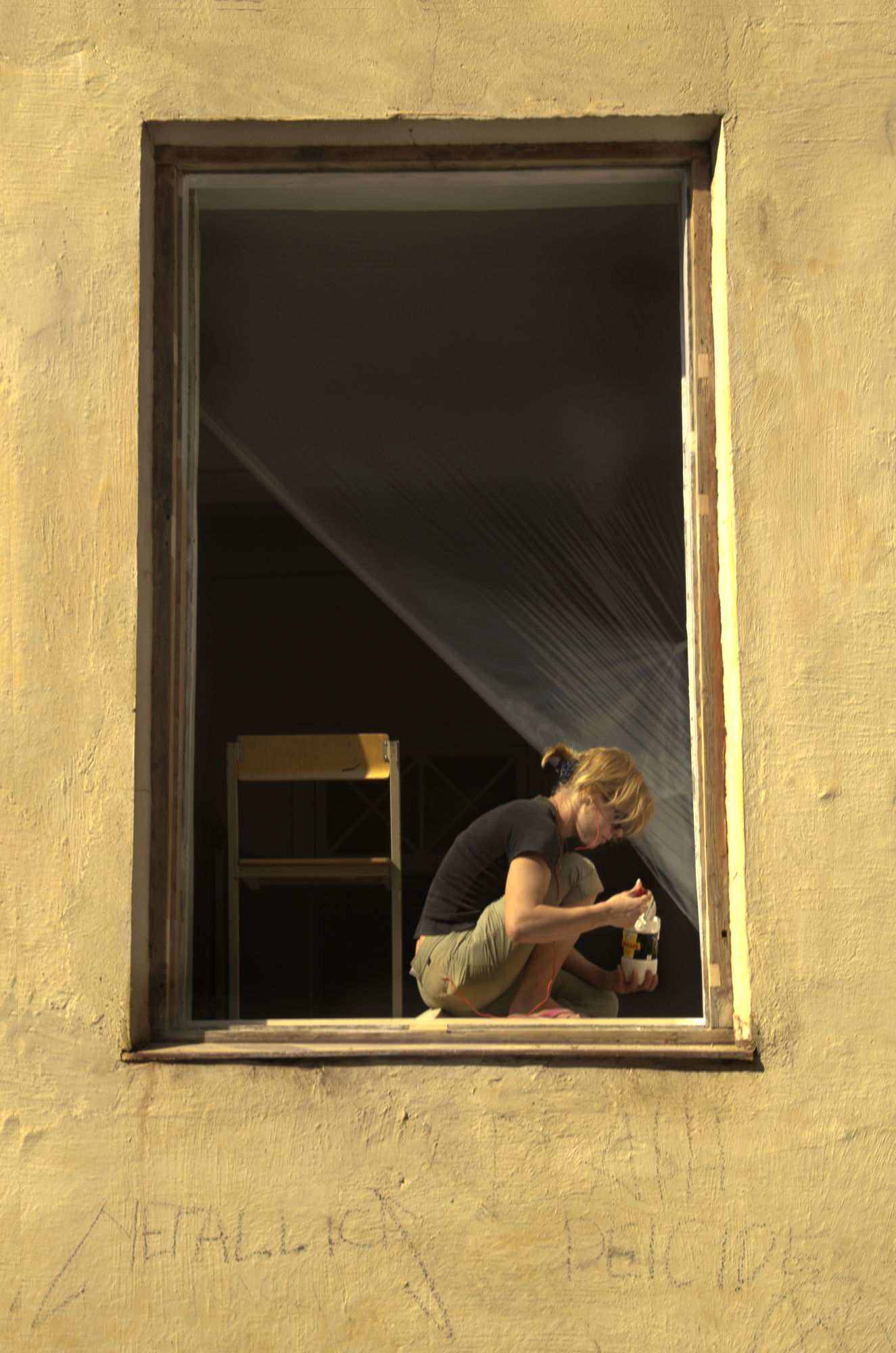 Reactions to a classic frame within a frame, diagonal composition, color palette, and a bit of exposure to Metallica derive from general life experience