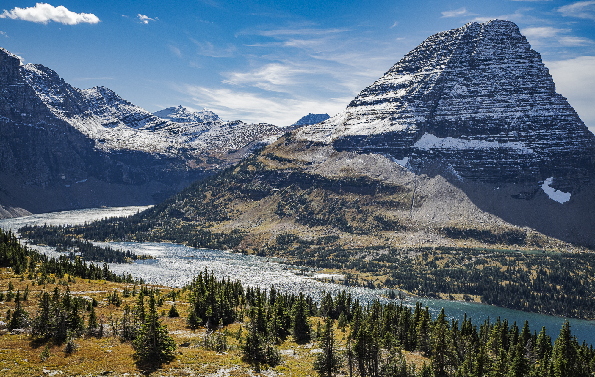 Hidden Lake and Bearhat Mountain (8684 ft), Glacier NP