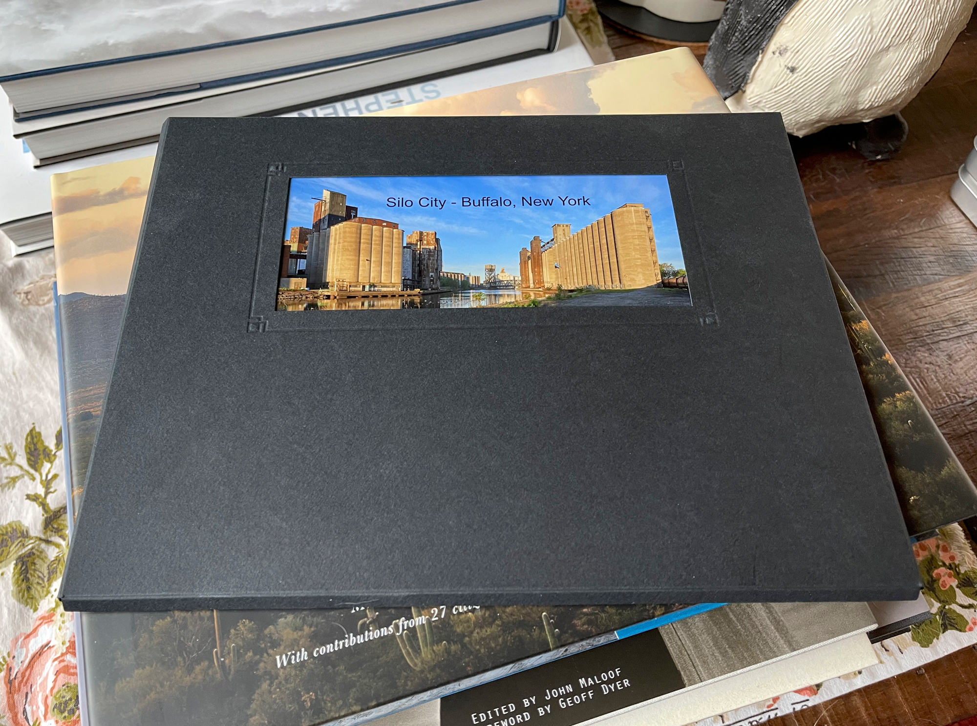 My folio on my coffee table of Silo City