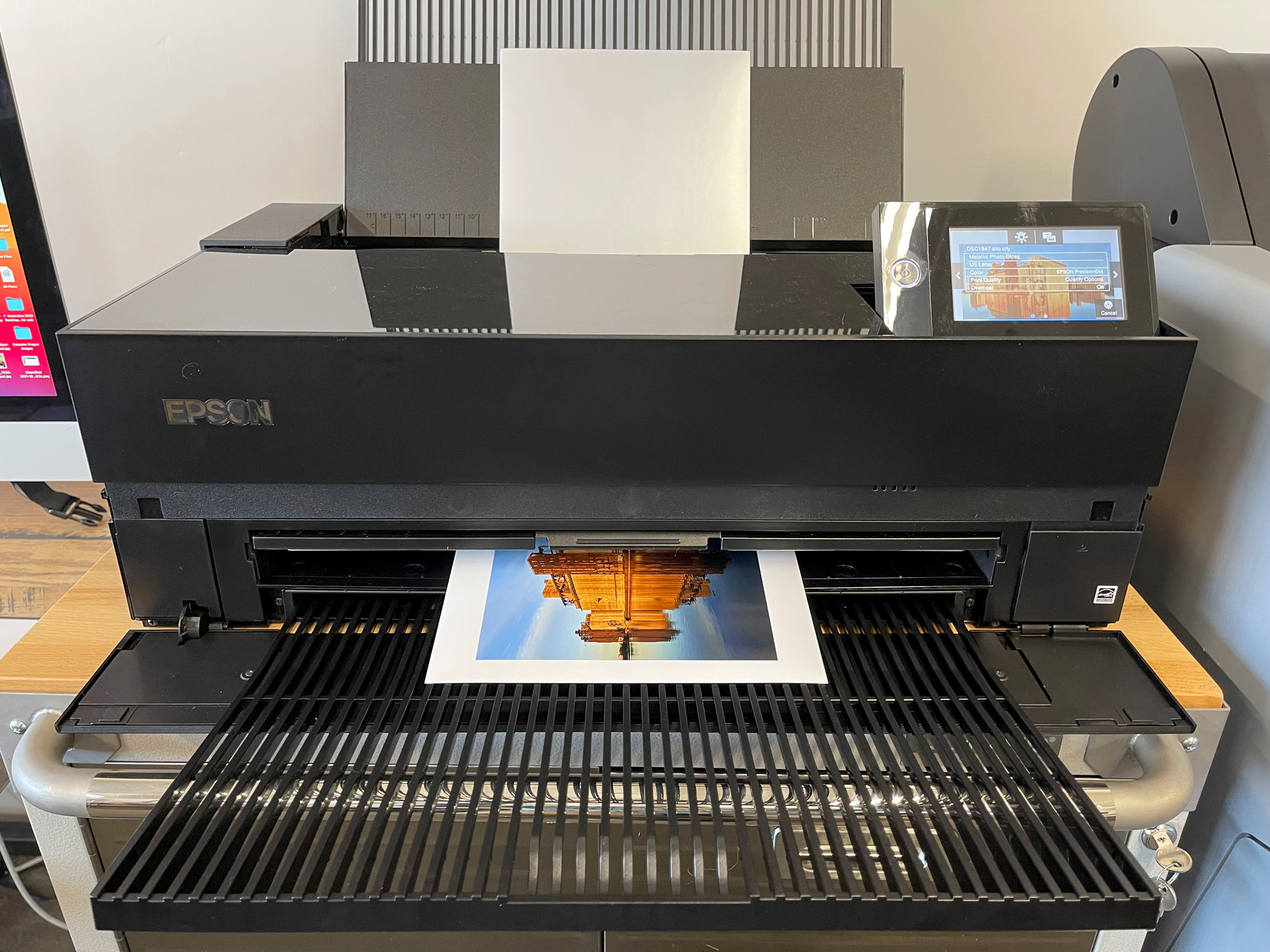 One of the prints coming off the P900. Each print only takes a few minutes to make.