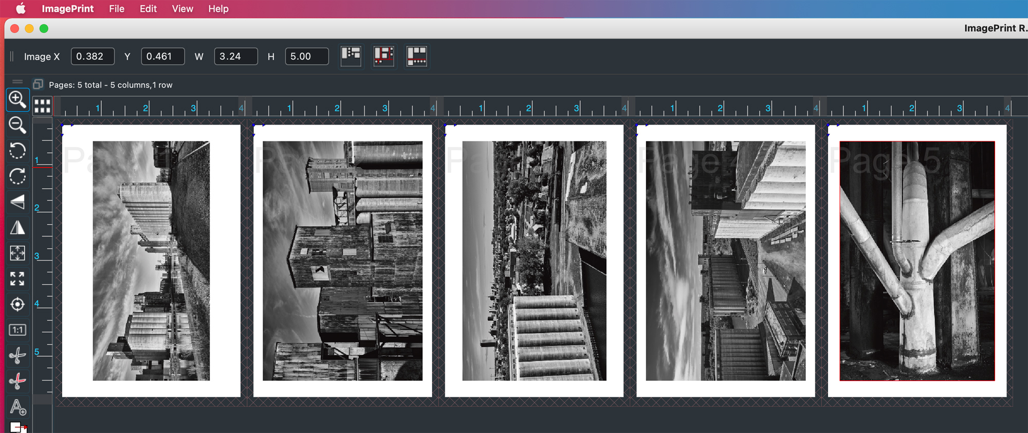 This is what five pages look like before printing