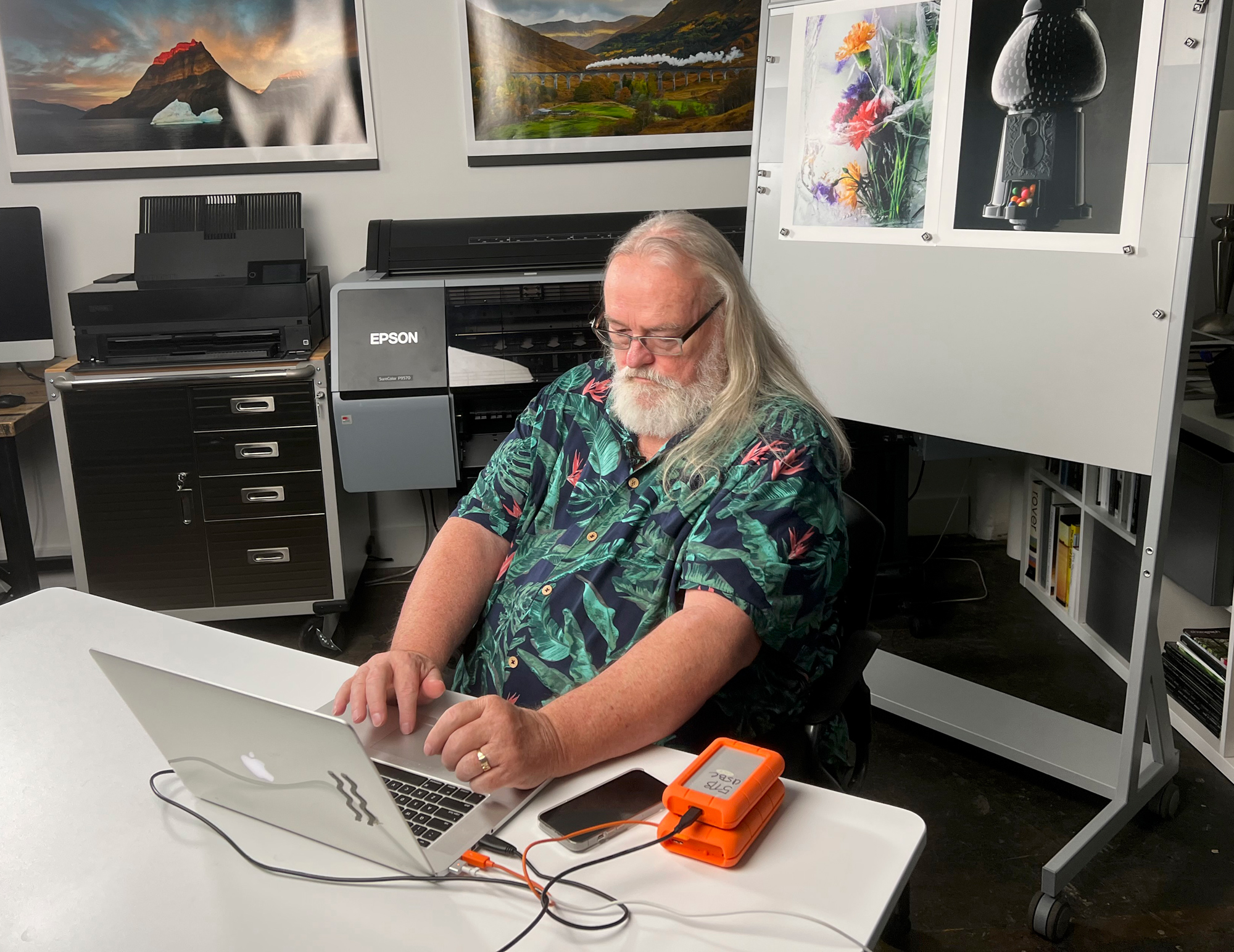 Jeff prepping for a segment