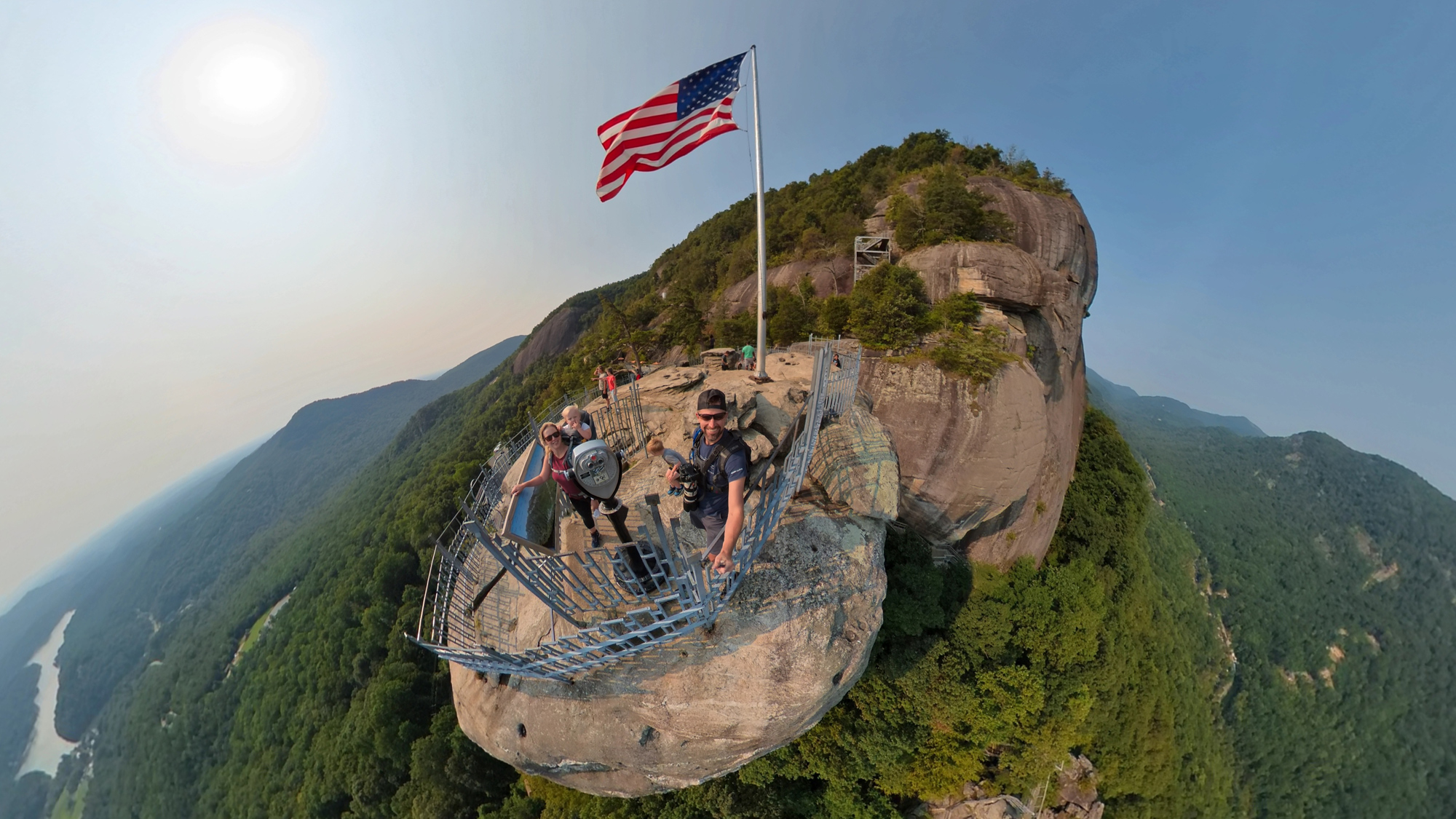 Using the 360 stick that becomes invisible in the image I took this family portrait in Noth Carolina