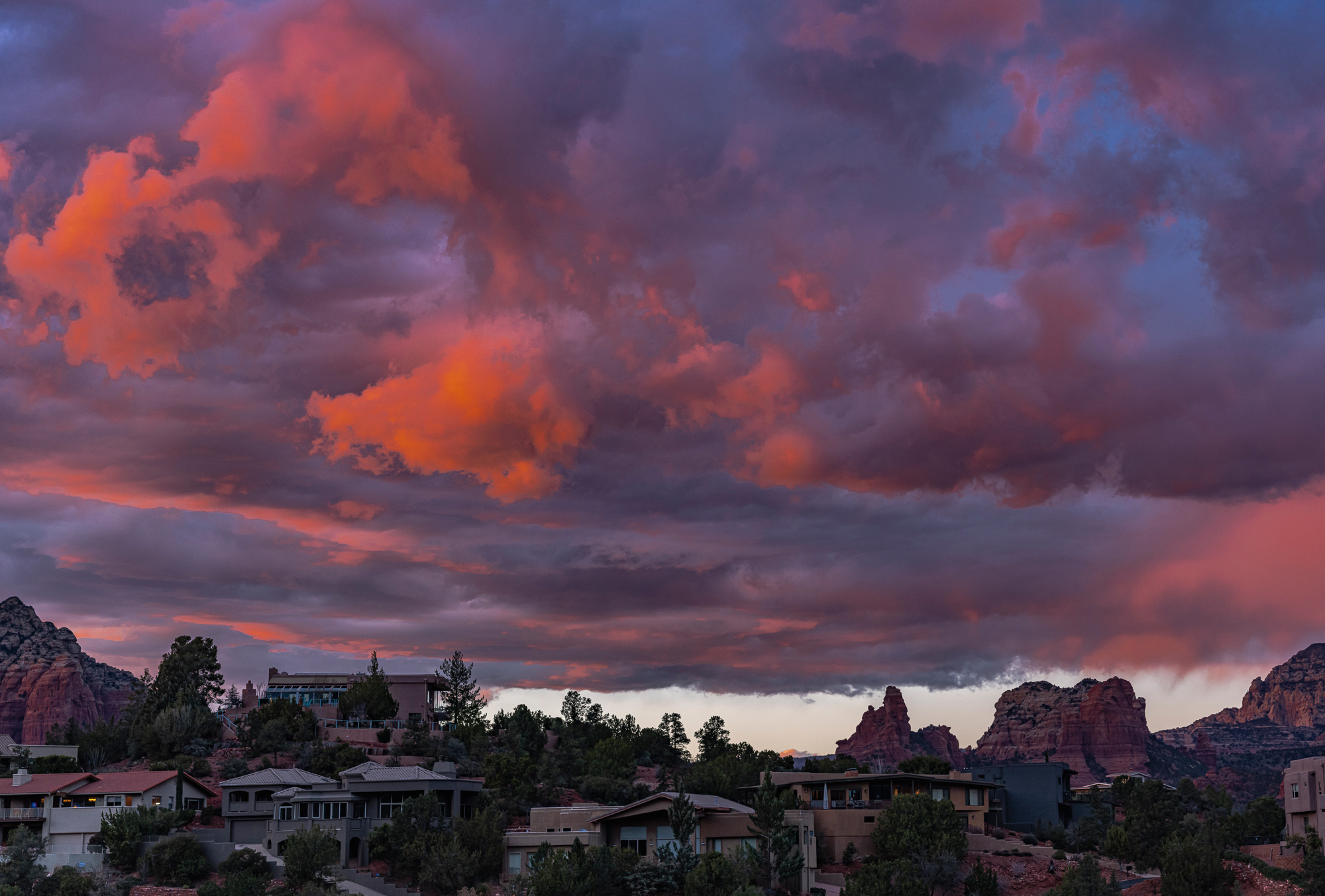 Sunset from My House, 2022; +1 EV, ISO 1600