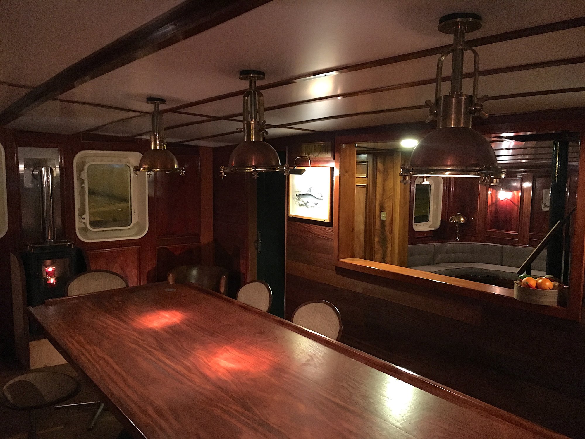 The dining area