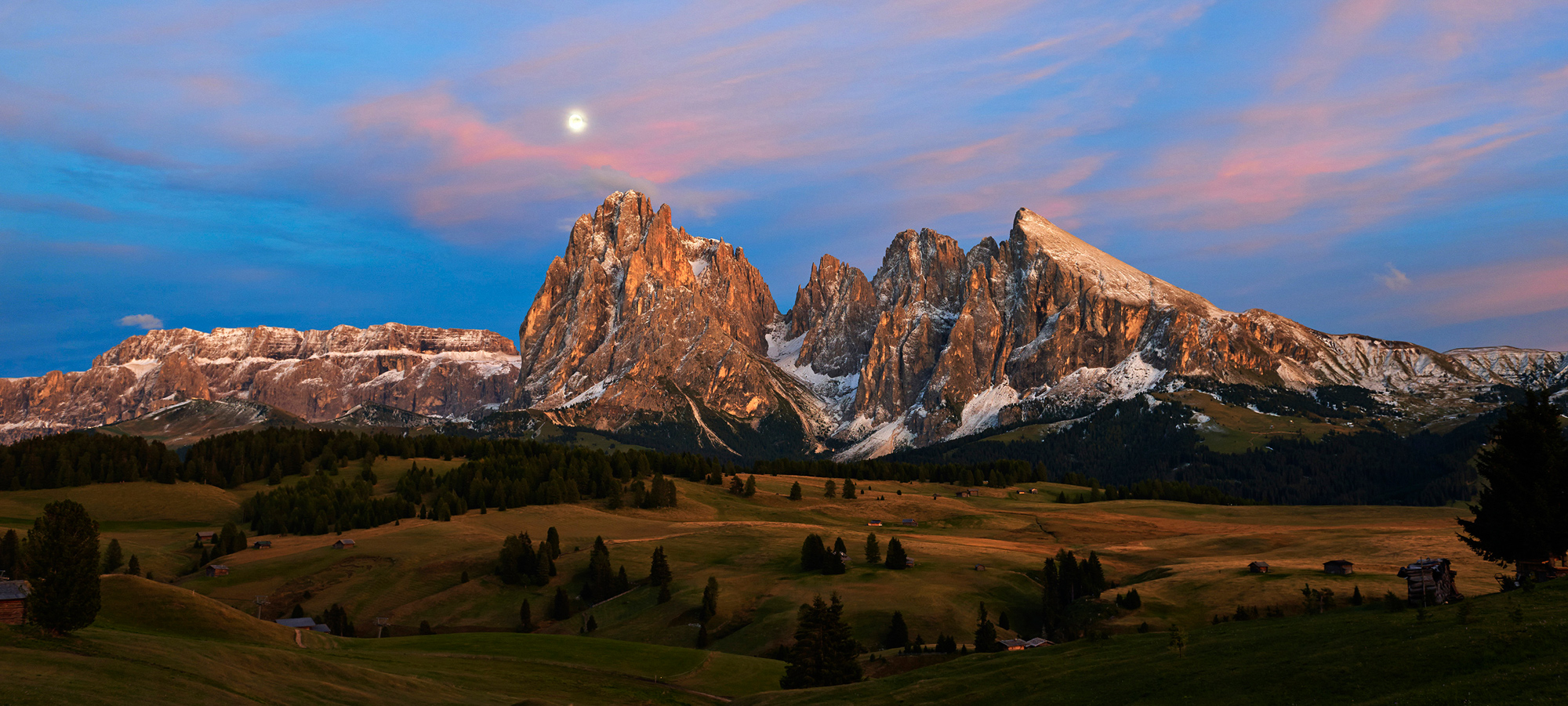 My favorite location, sunset with moonrise, 4 exposure stitch., Phase One camera