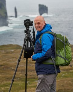 Steve Gosling gets very serious when he is photographing.