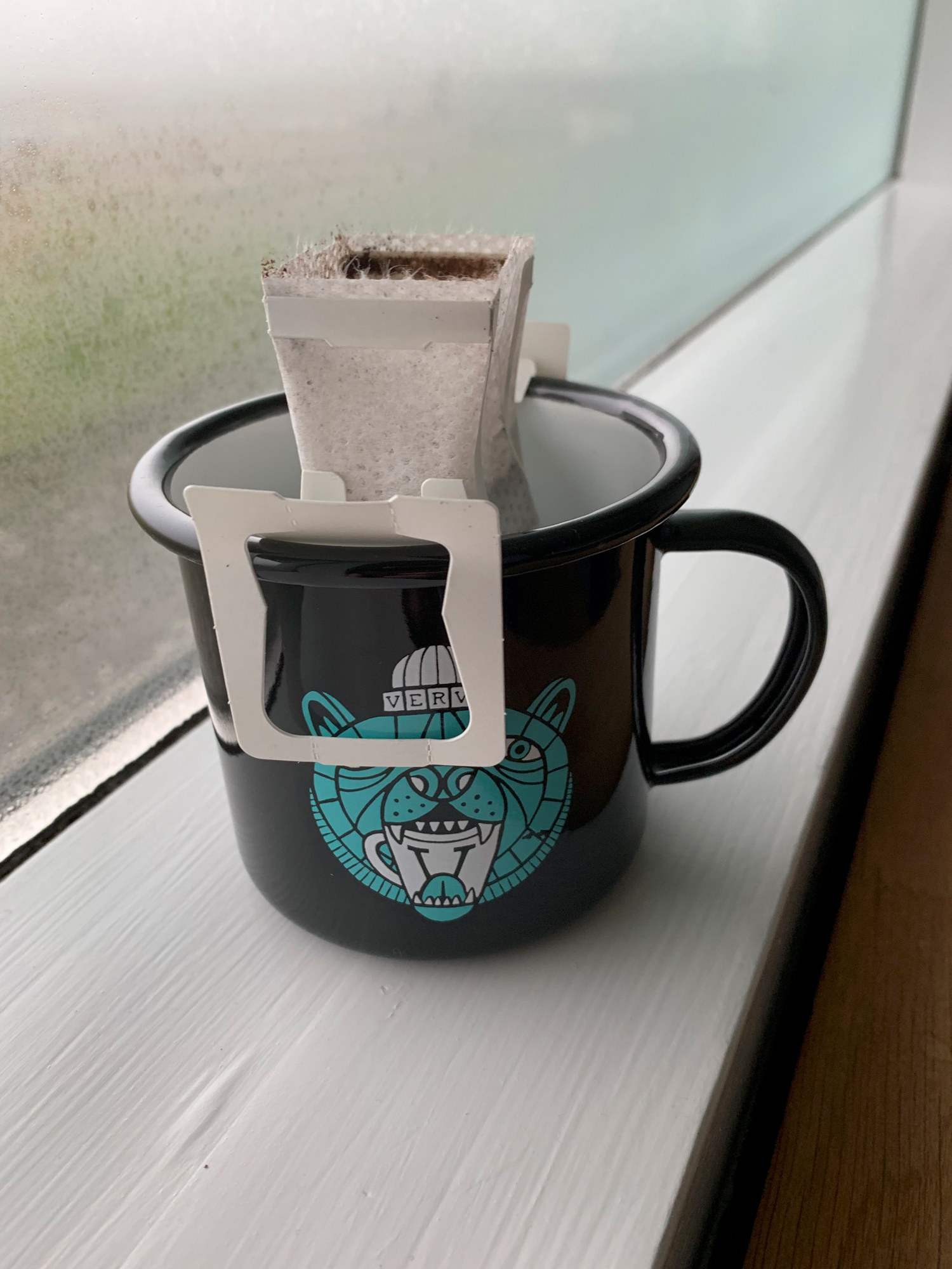 I can't start a morning without coffee. So I amke my own in room coffee using a pour over coffee and creamers from Copper Mountain