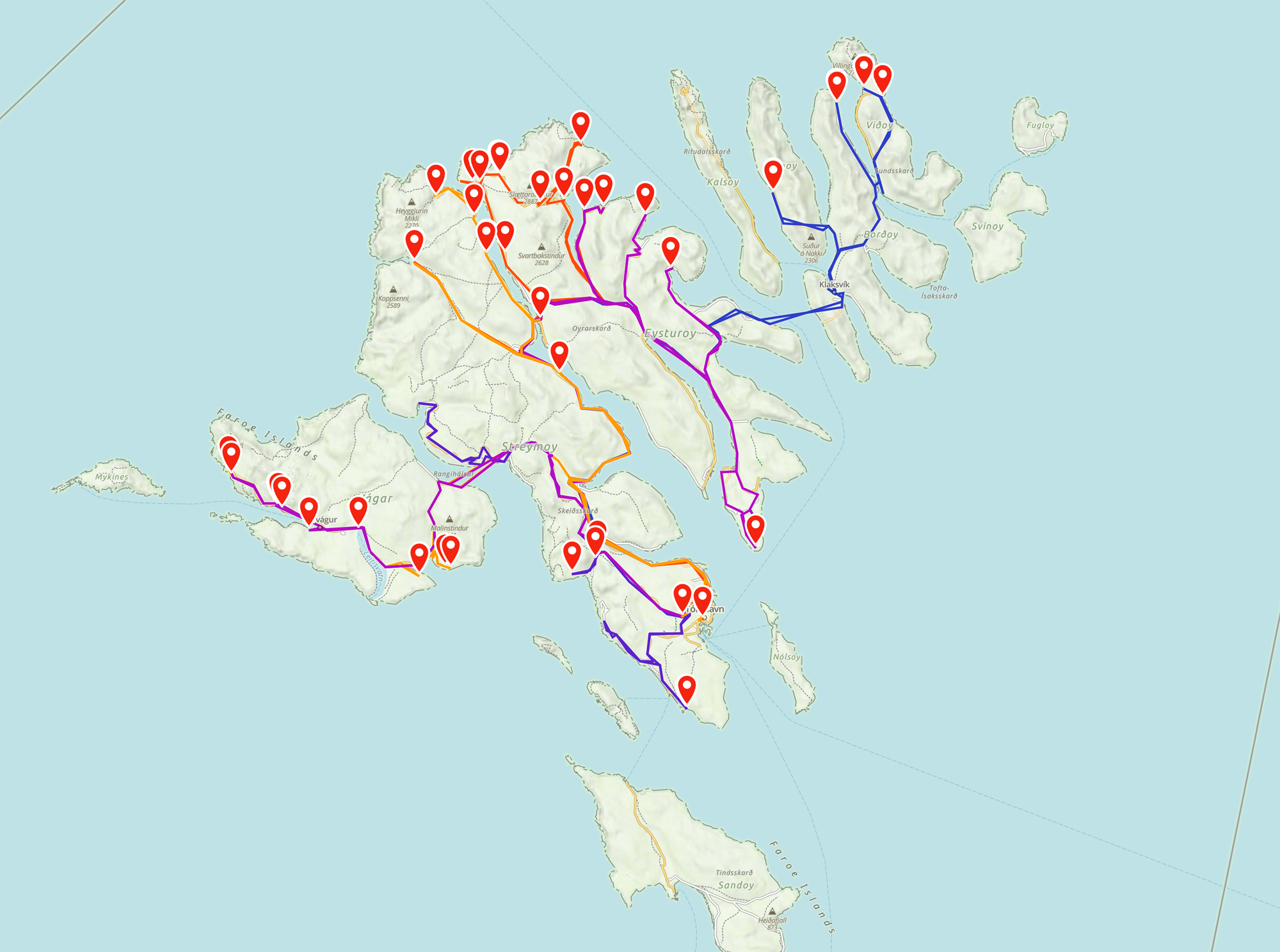 The tracks fom GPS from my last visit