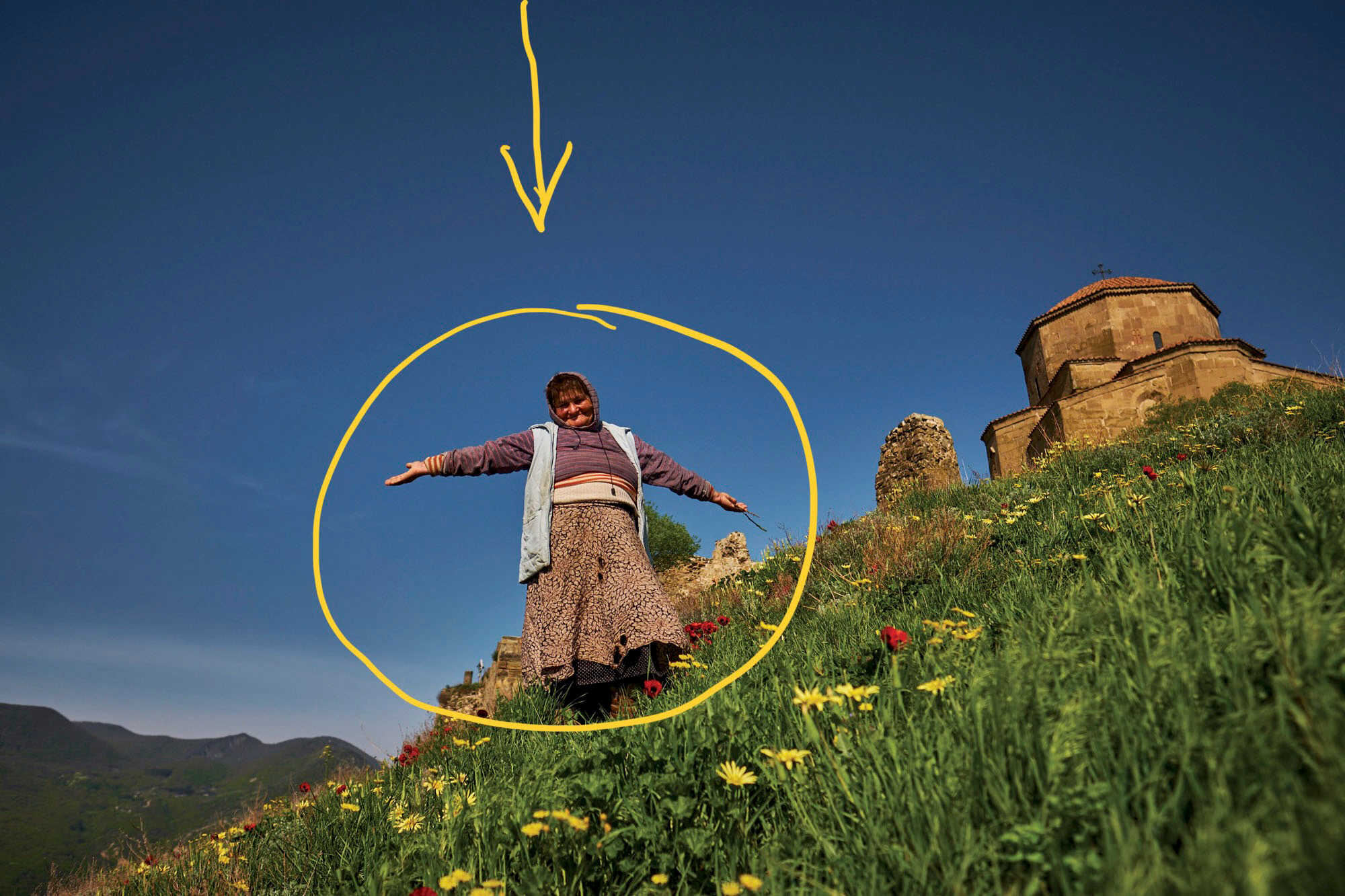 The photo above is taken from a low viewpoint. Not only is it more interesting than the standard eye-level photo on the top, the subject has a cleaner background and is stronger compositionally.