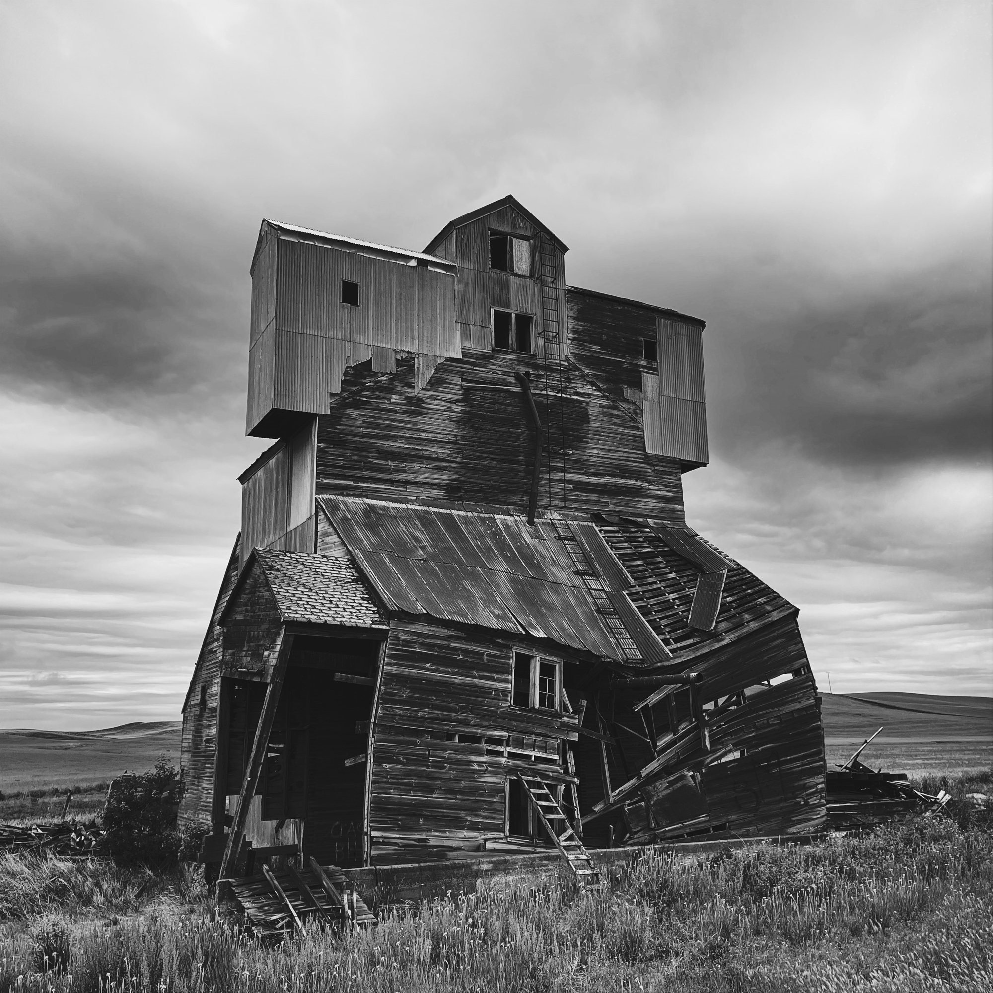 I have watched this old grain elevator deteriorate further every year