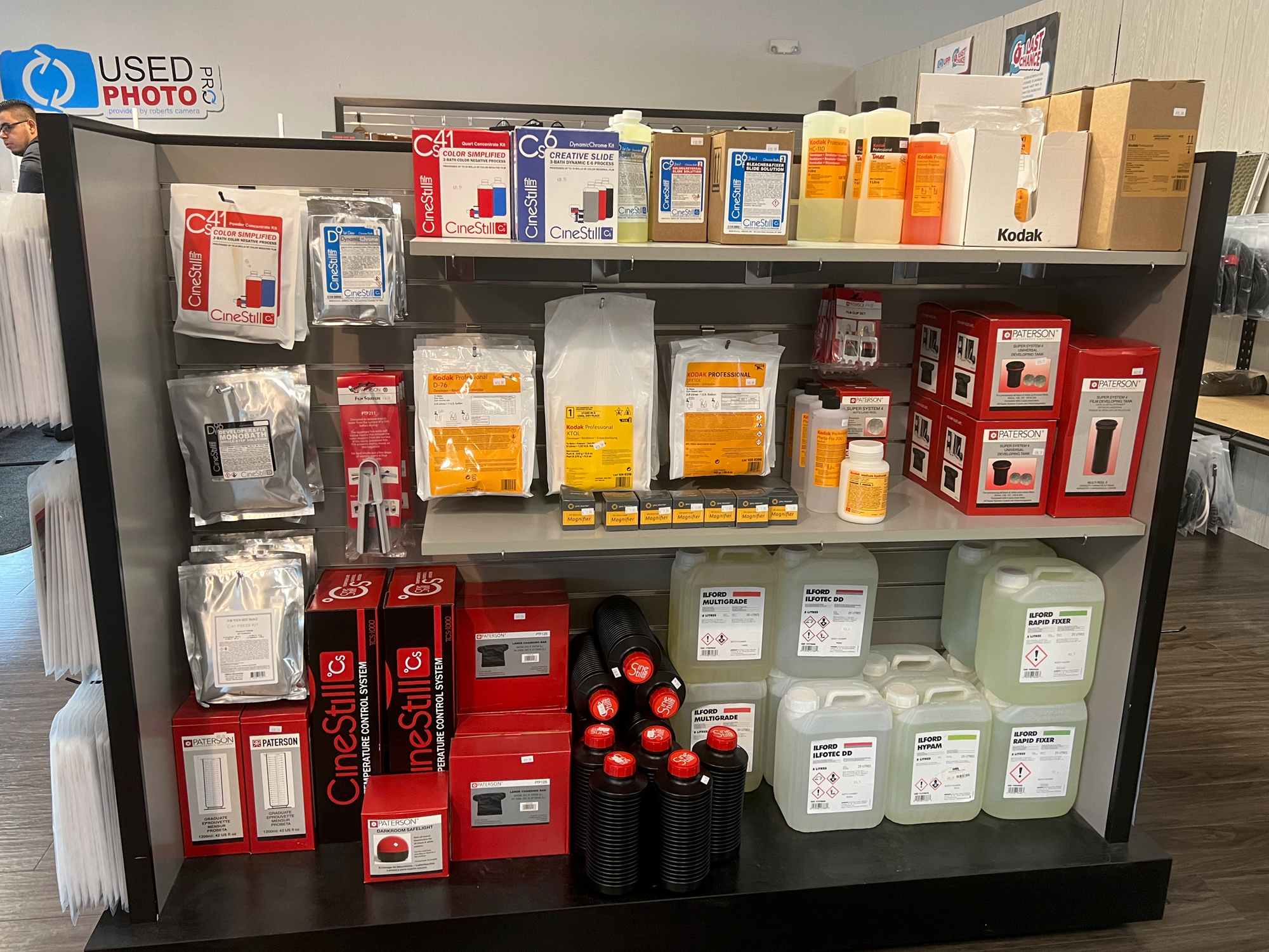 Darkroom chemicals too. Analog is making a comeback