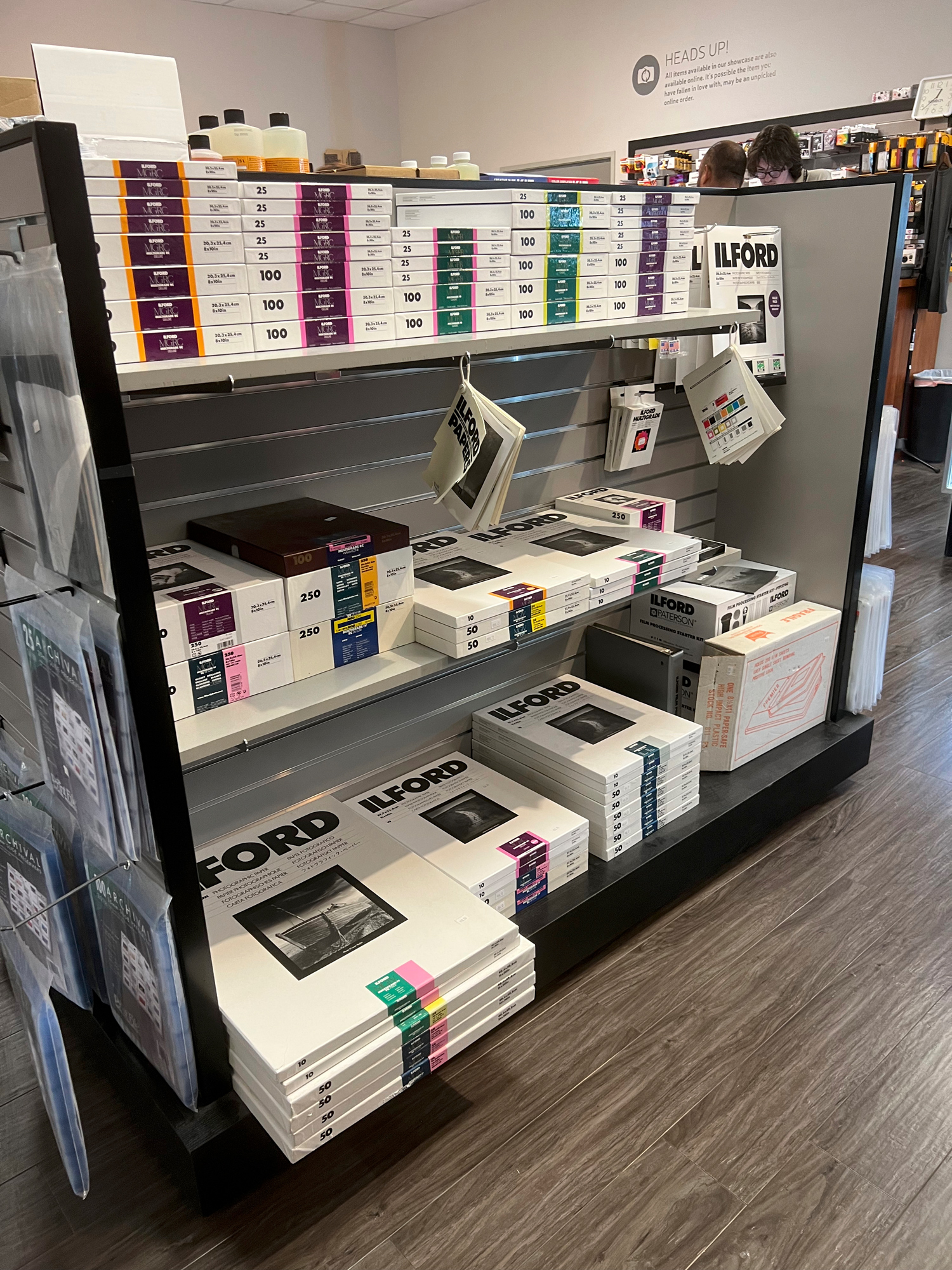 Real photographic paper in case you want to make prints in the darkroom