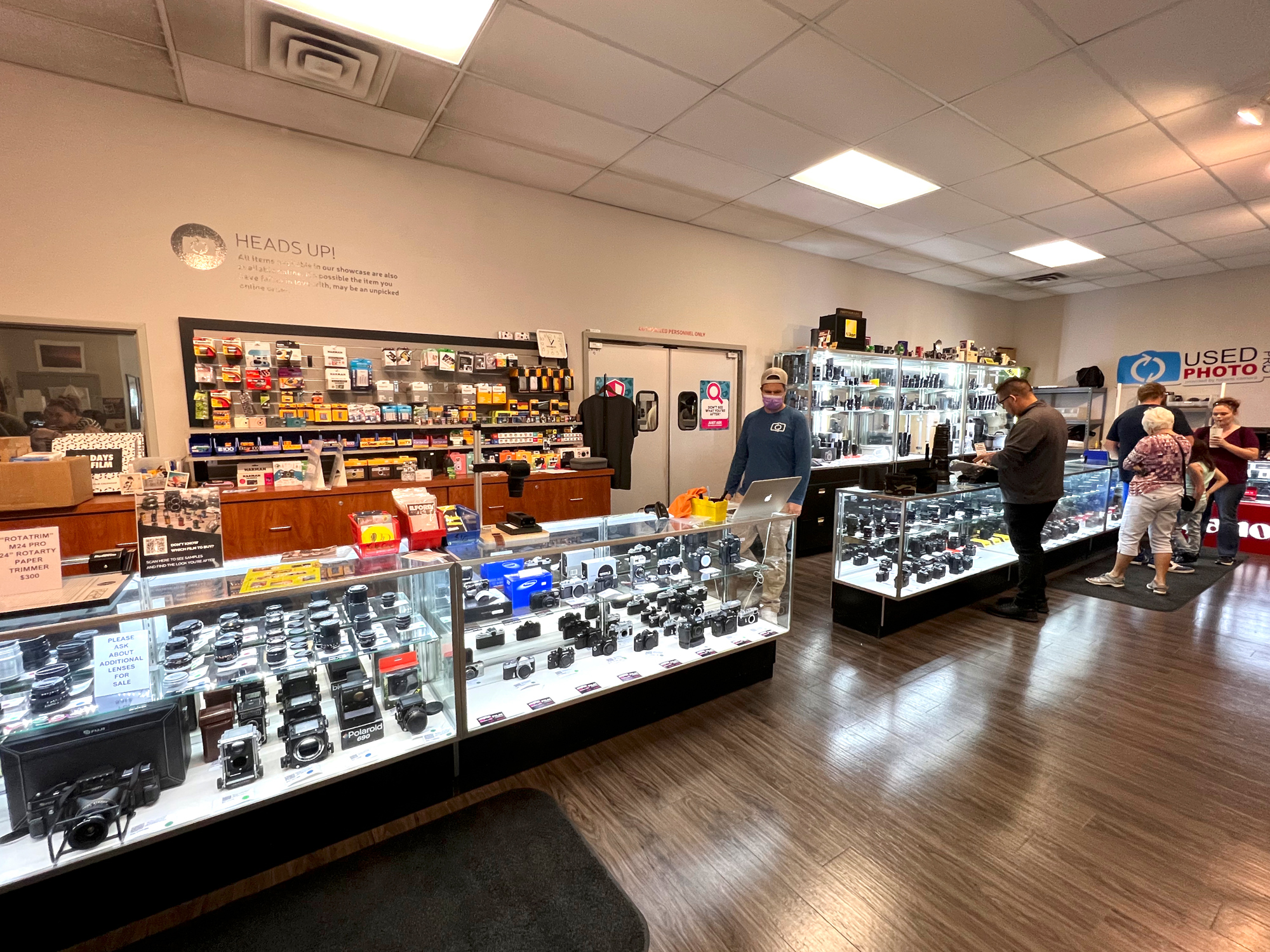 The used department, bring your old cameras in for cash or trade it