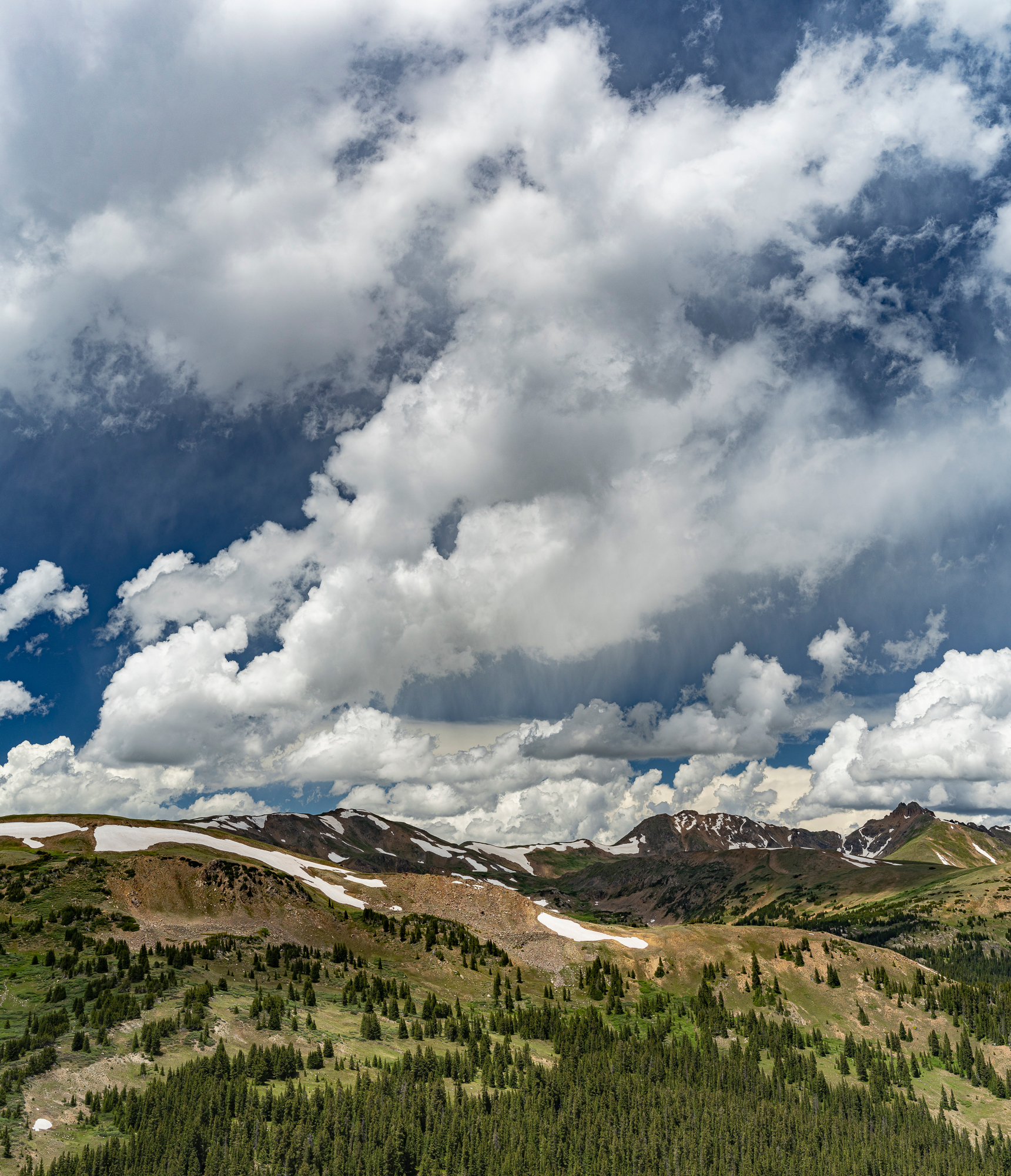 Monsoon Sky Over Loveland Pass, stitched panorama #2