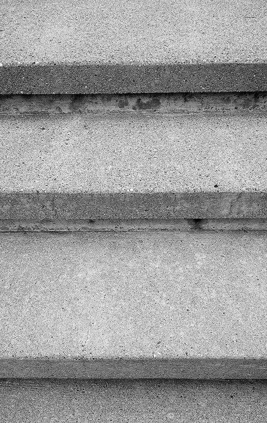 Concrete steps leading upward