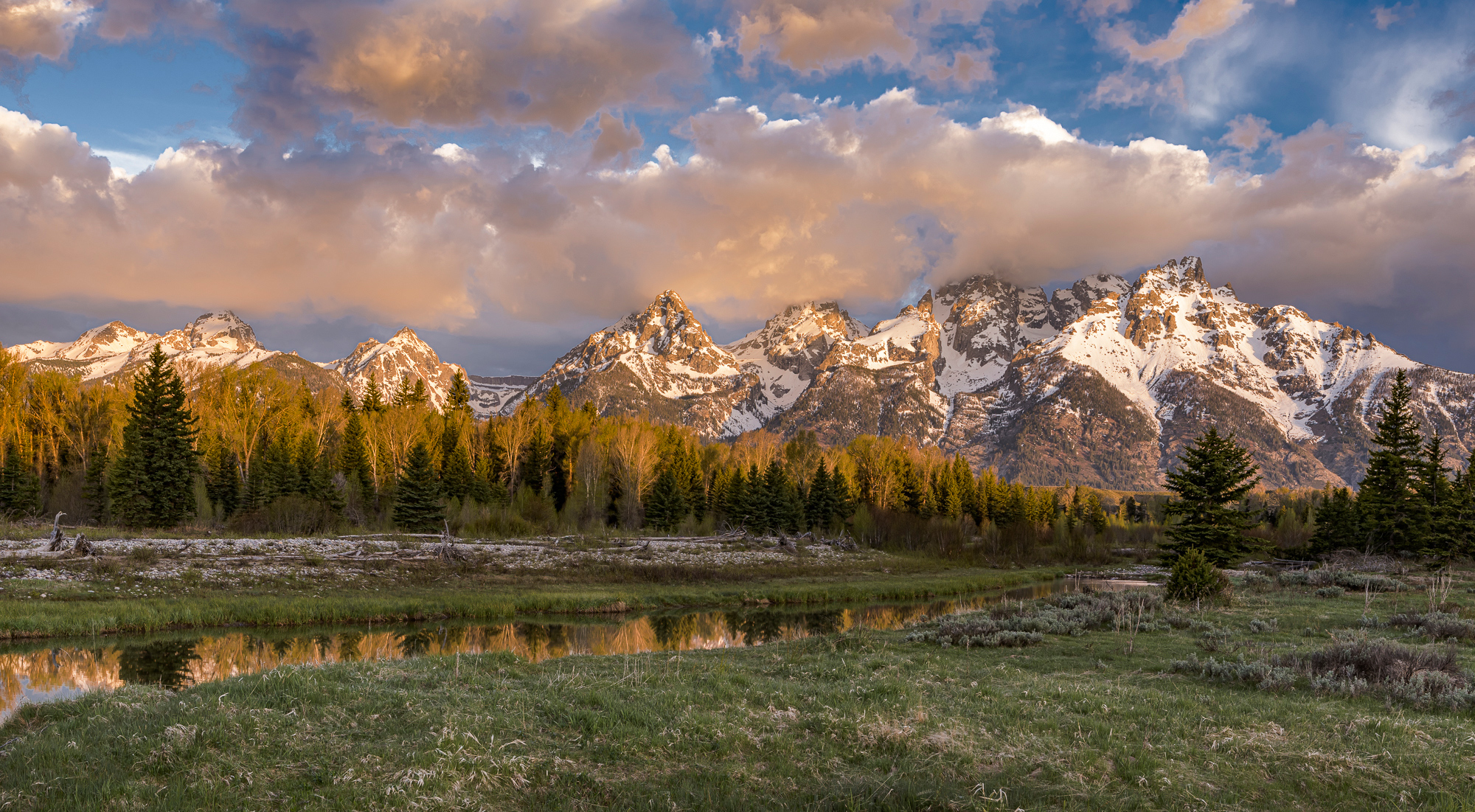 Schwabacher Landing, Teton NP, 6:16 AM, 5/19/2016