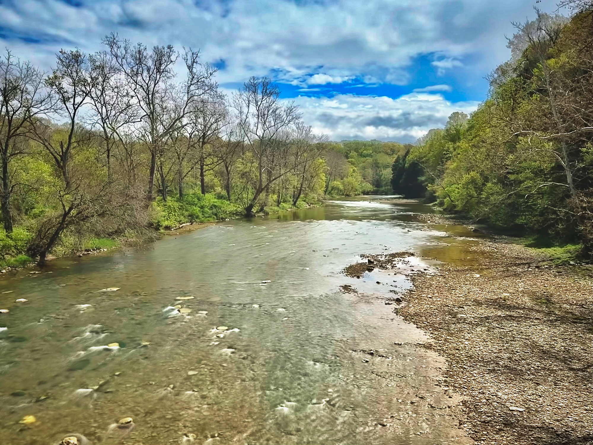 Sugar Creek near Shades State Park iPhone 14 Pro Max, Native Camera, 77mm 
