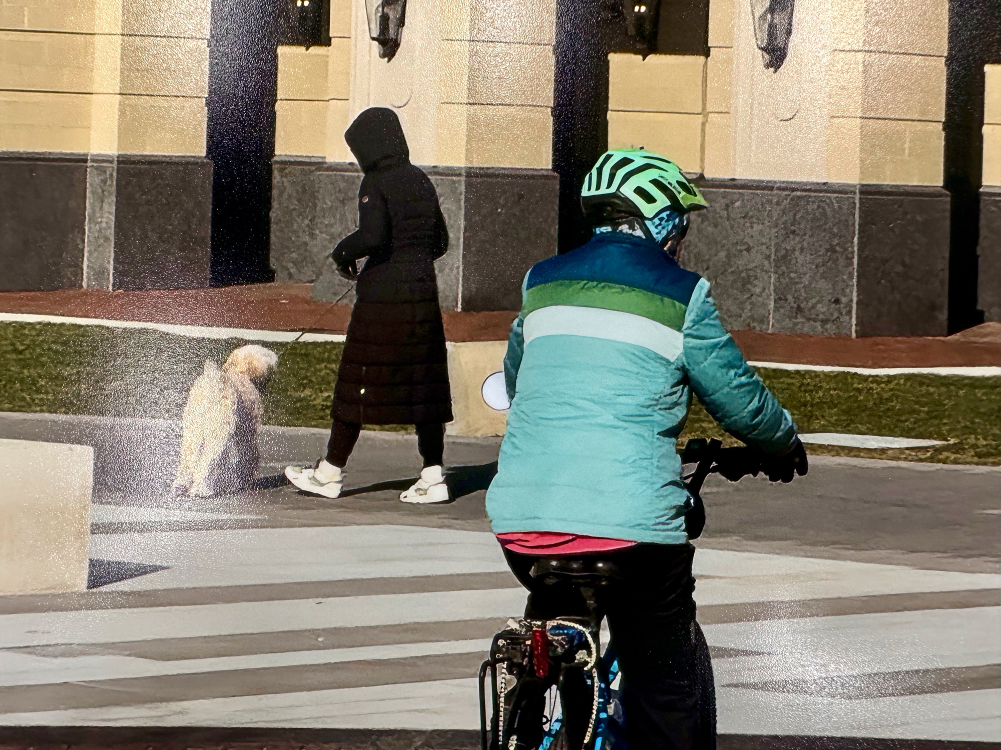 Detail of the bicycle rider from the print above