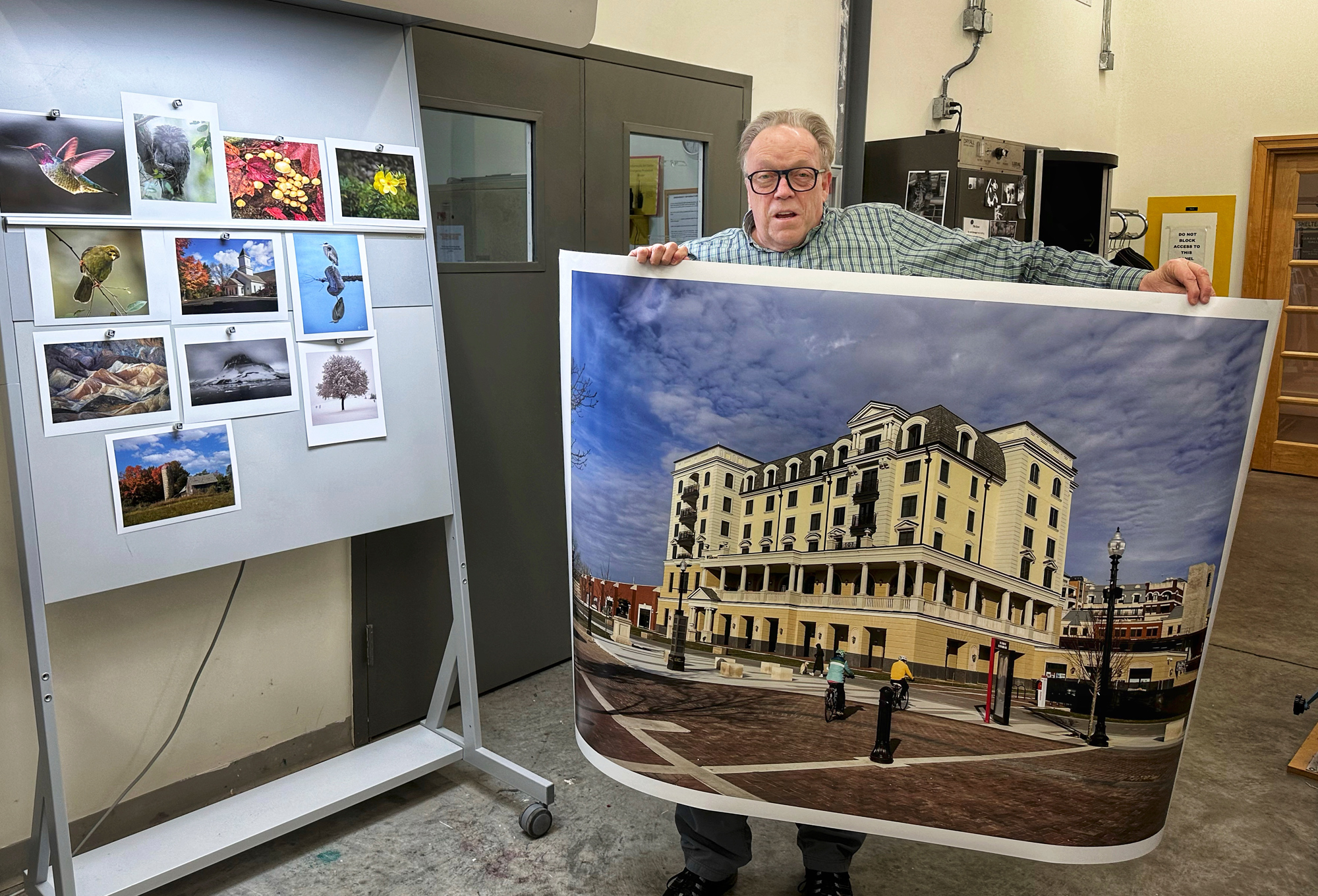Here I am holding the final print.