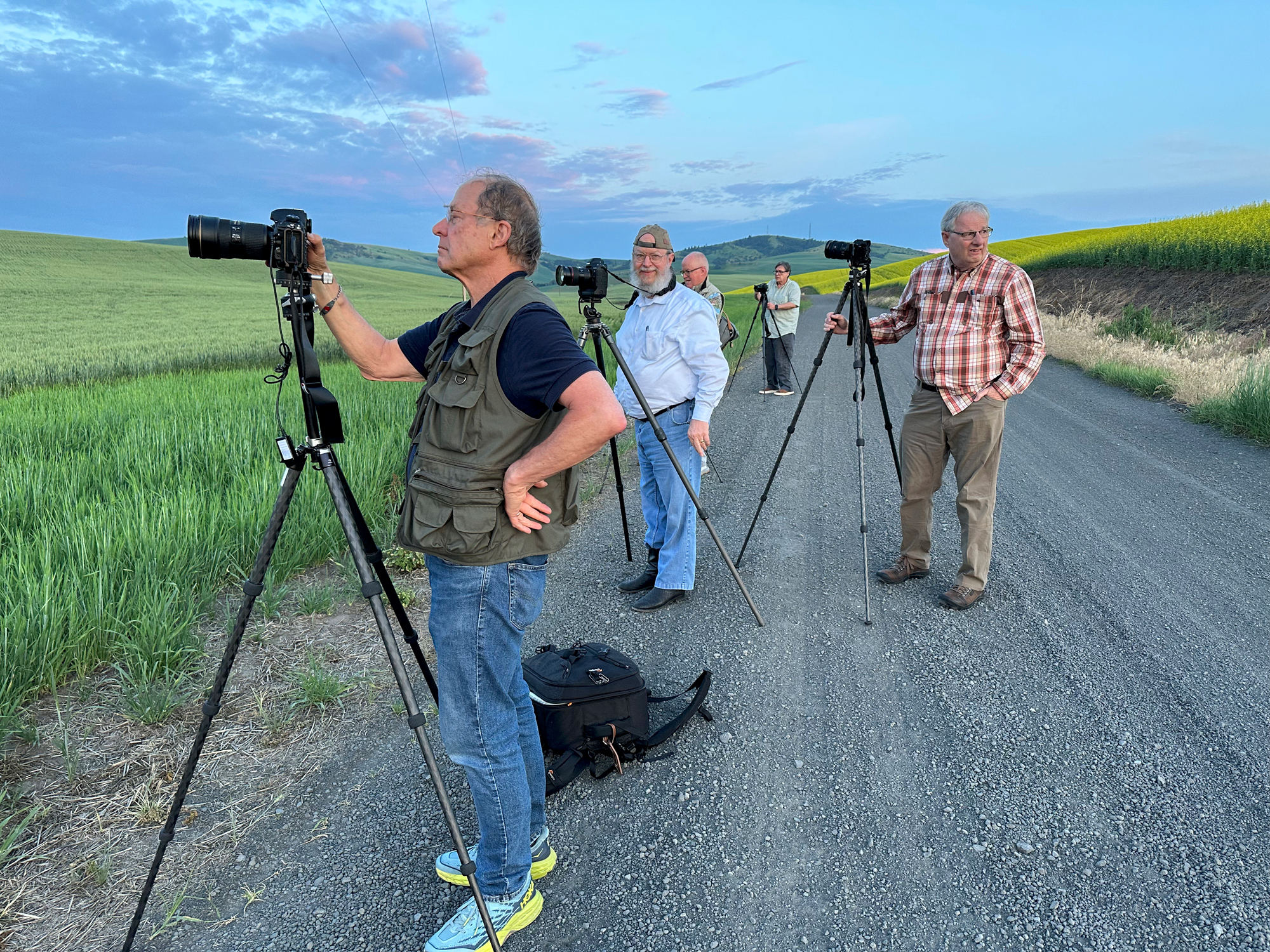 Shooting from the side of the road