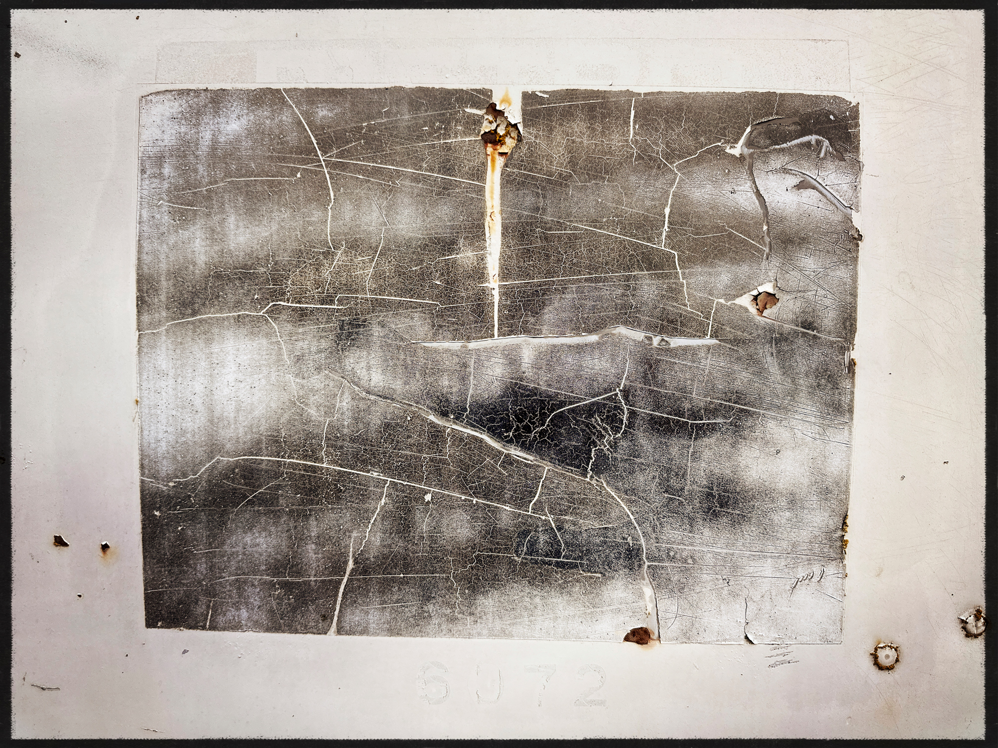 An abstract found on the side of a truck in the yard. There are all sorts of gems like this to be found.