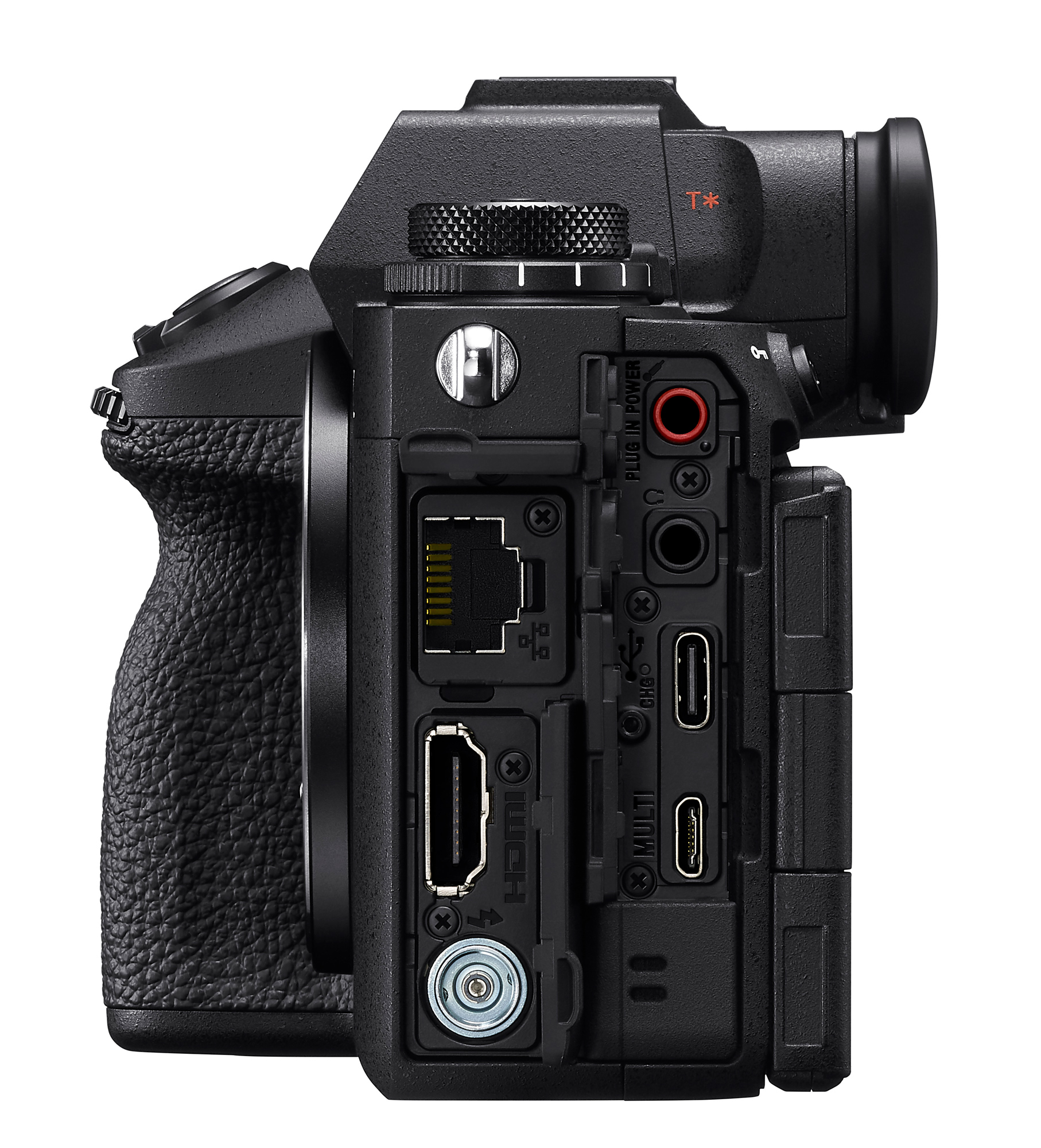 Side view of the available ports